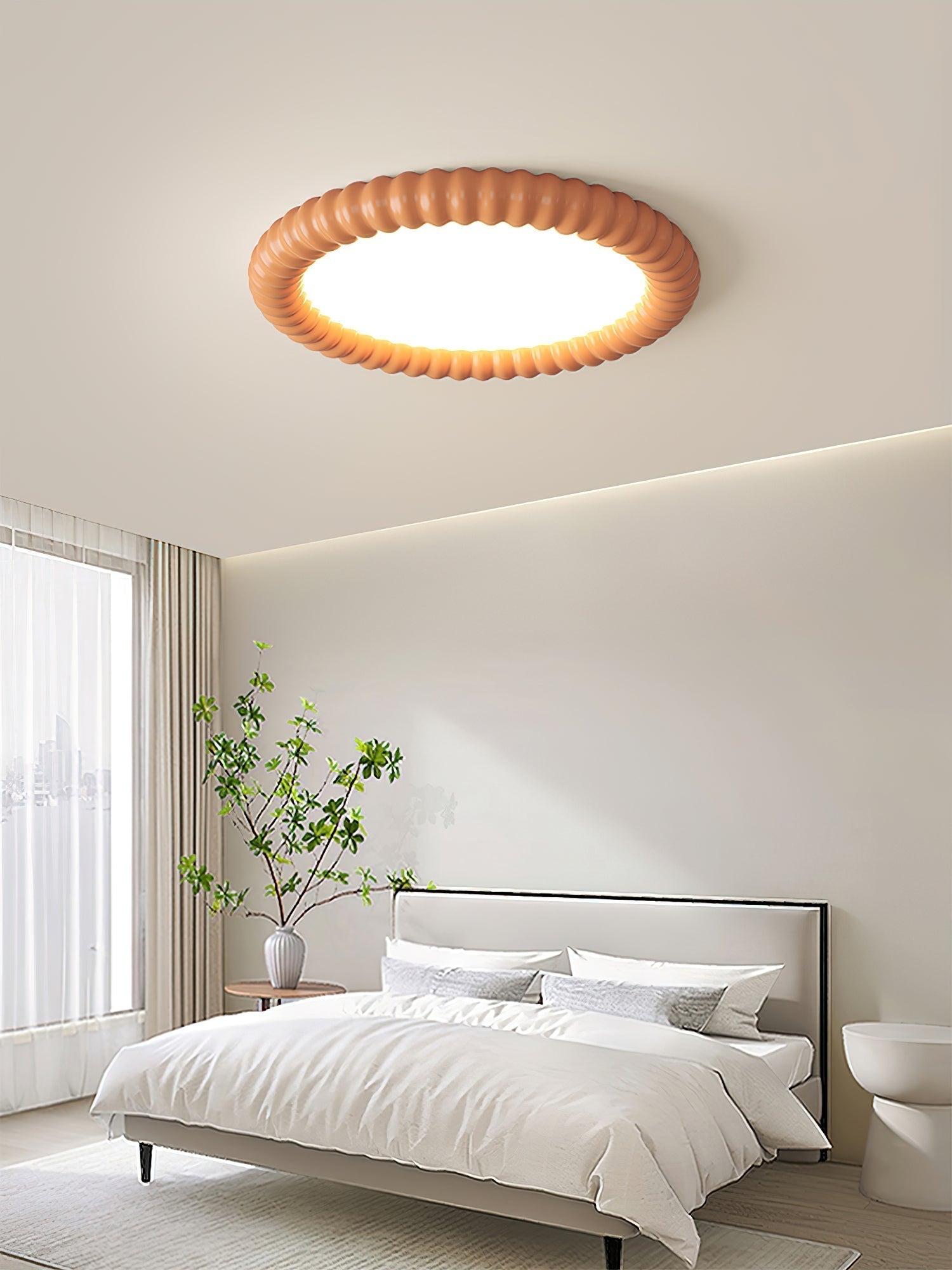 Ulire Lampe de Plafond en Résine Ondulée Art Nordique - Neutralighting