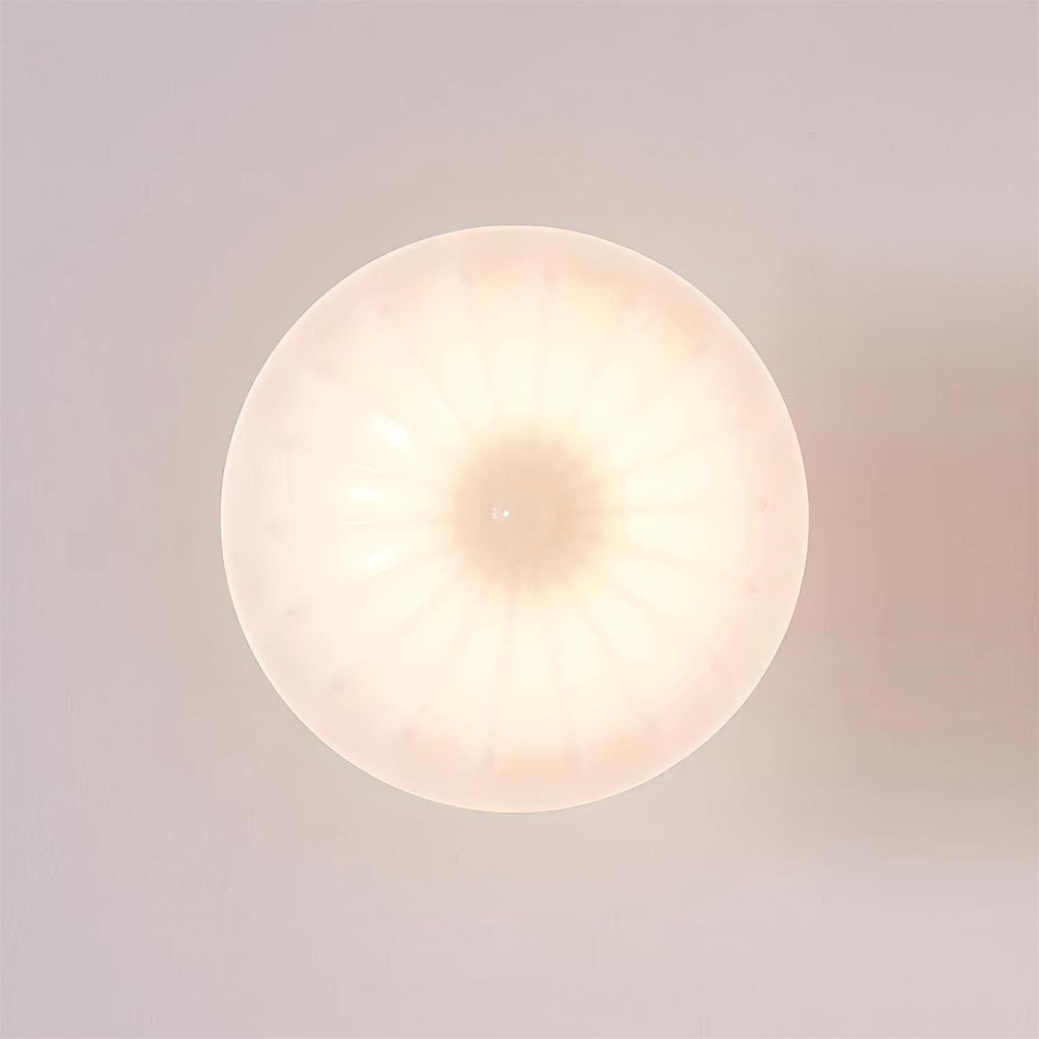 Evola Lampe Plafond en Verre Opale Vintage - Neutralighting
