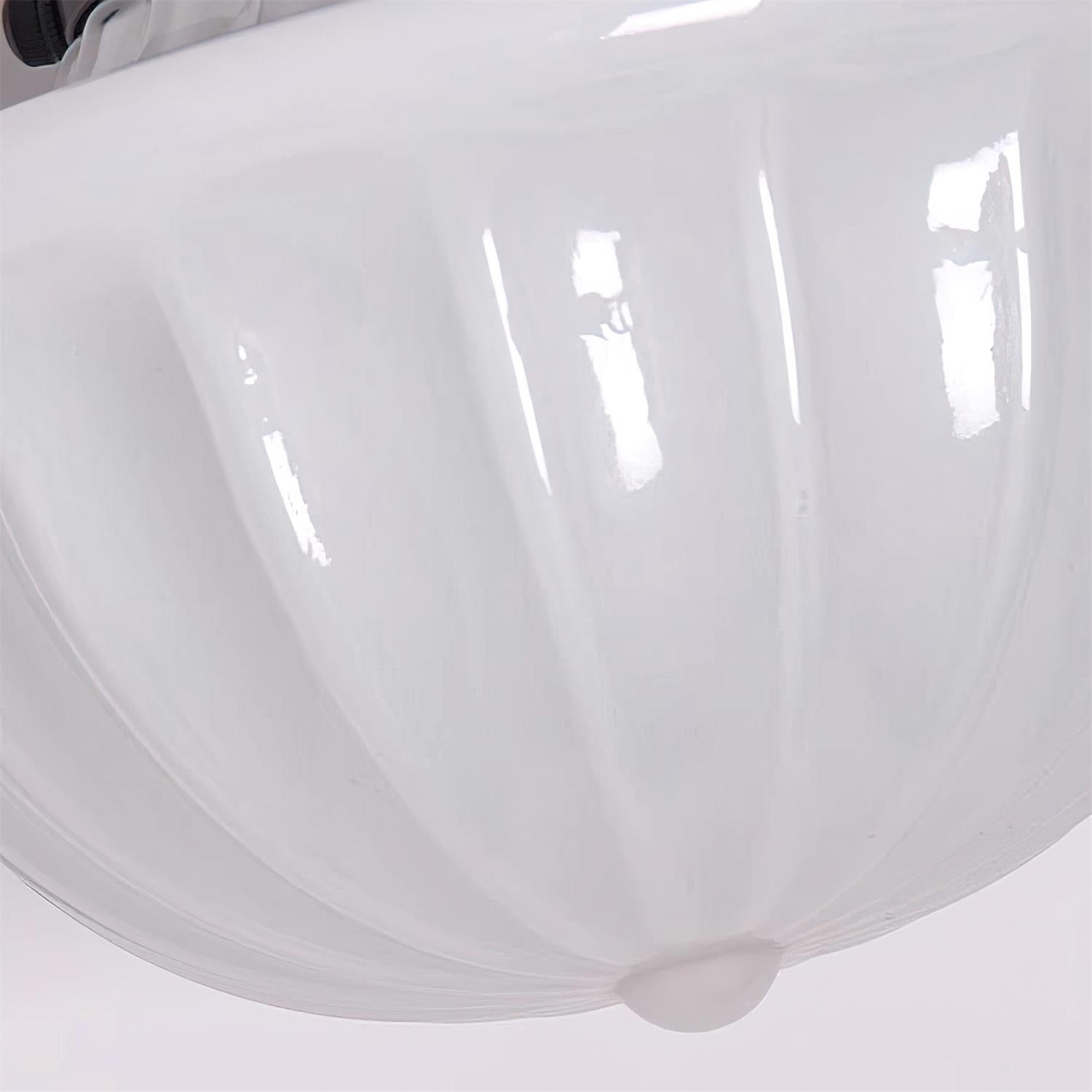 Evola Lampe Plafond en Verre Opale Vintage - Neutralighting
