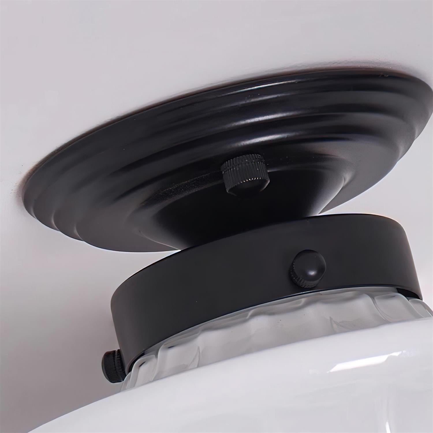 Evola Lampe Plafond en Verre Opale Vintage - Neutralighting