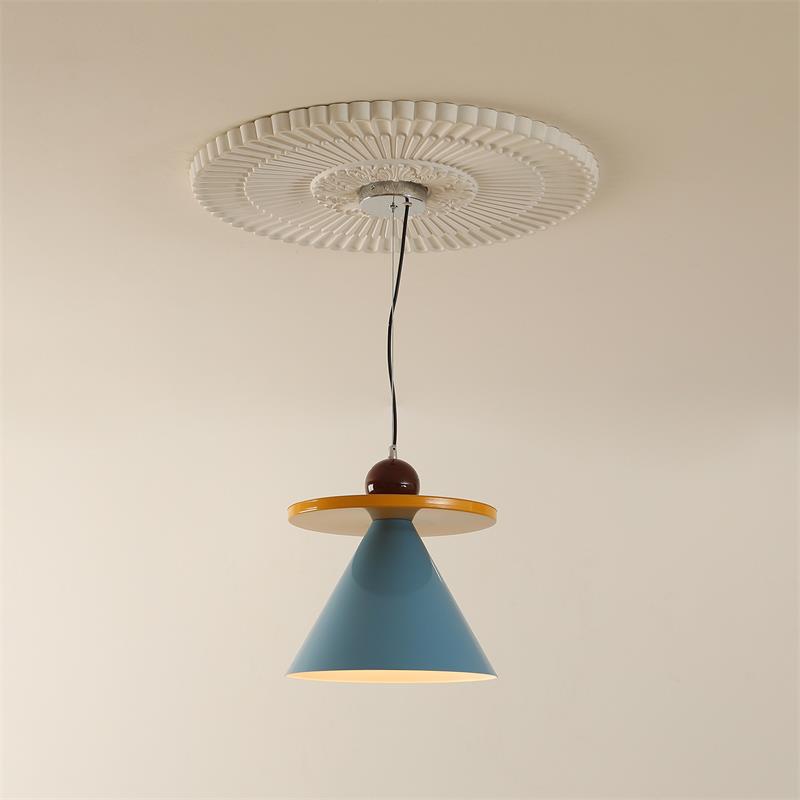 Riva Lampe Pendentive Conique Rayée Ludique Vibrante - Neutralighting