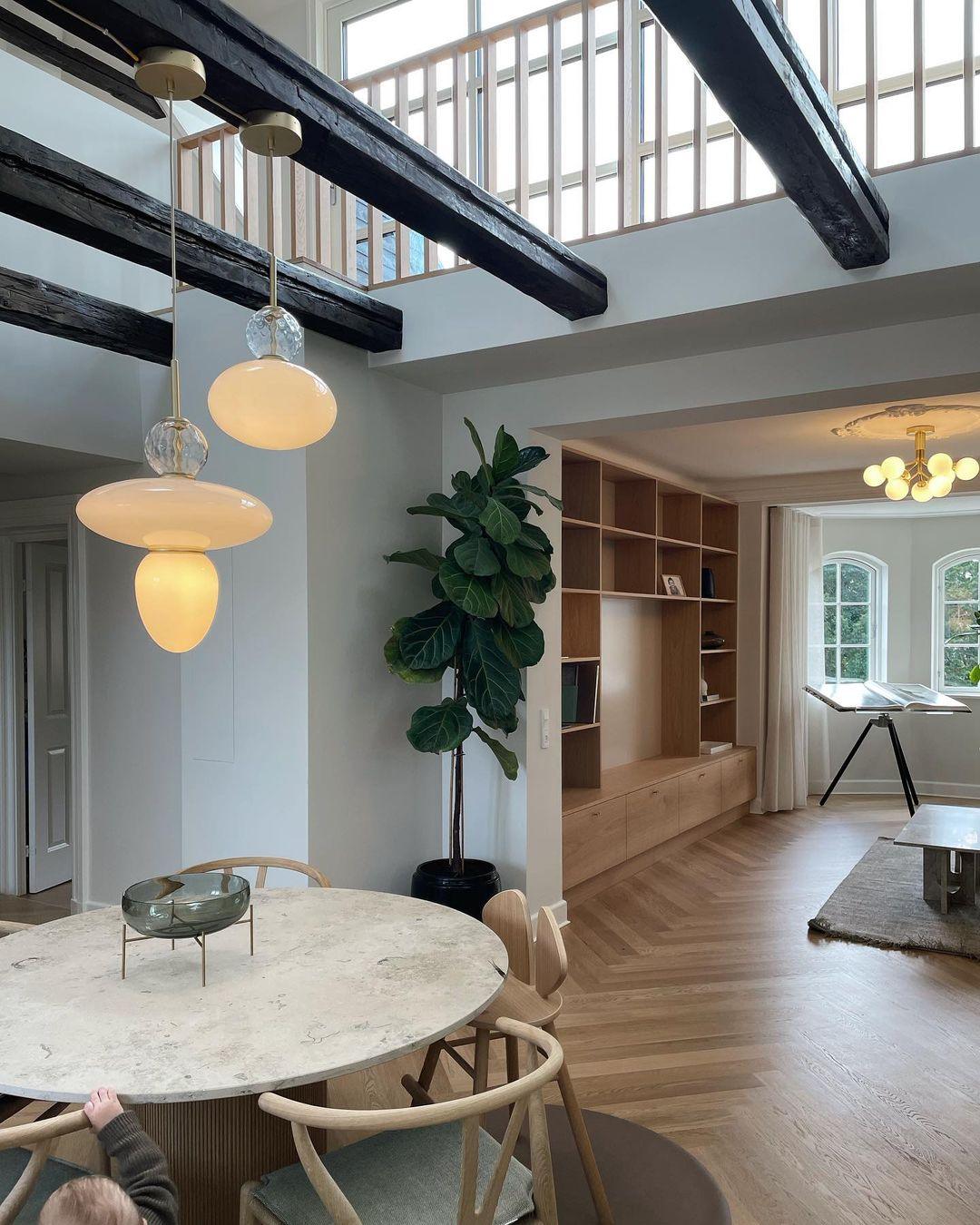 Orbelin Lampe Suspension en Verre et Laiton - Neutralighting