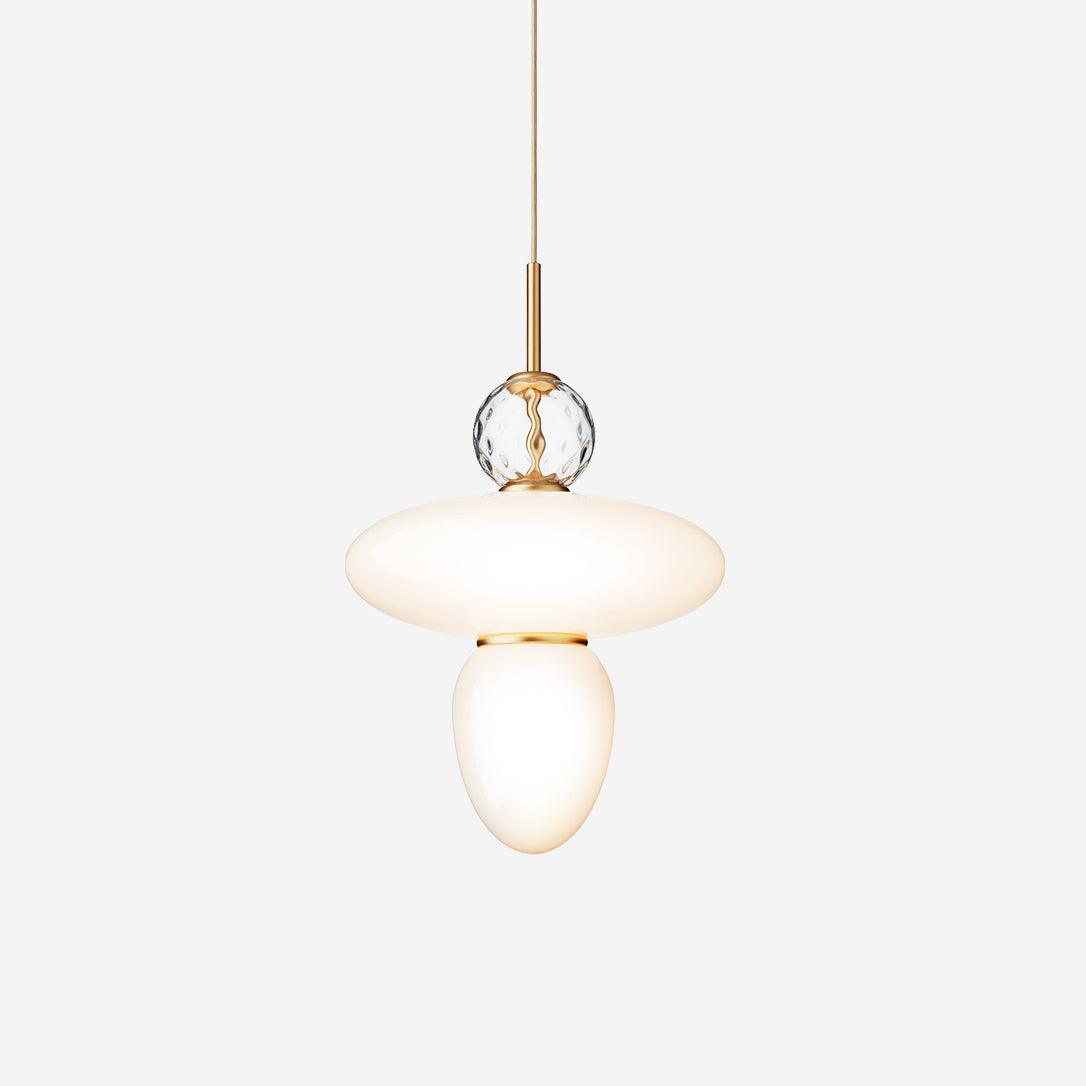 Orbelin Lampe Suspension en Verre et Laiton - Neutralighting