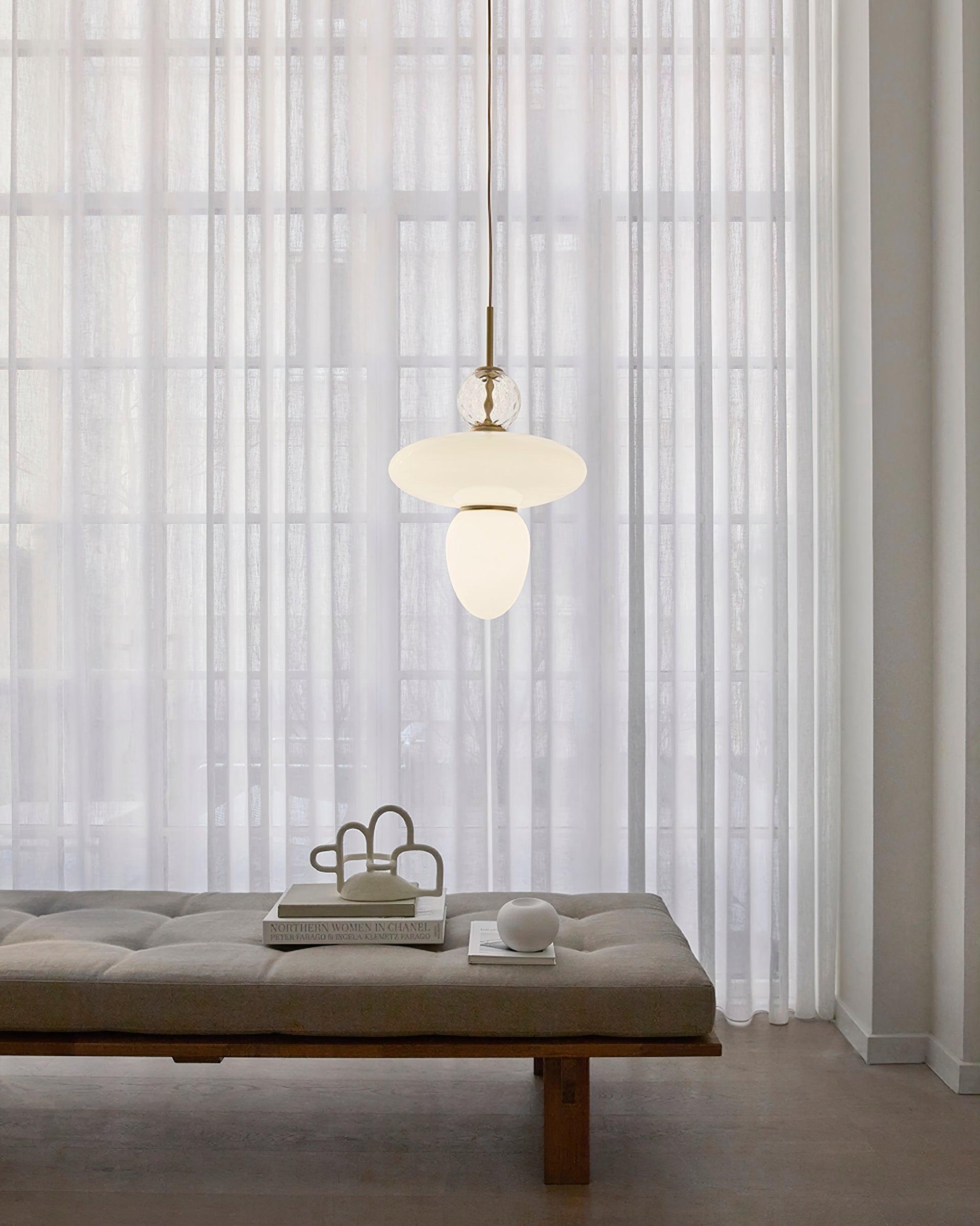 Orbelin Lampe Suspension en Verre et Laiton - Neutralighting