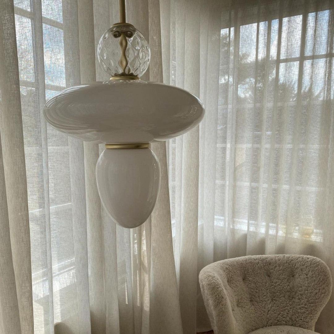 Orbelin Lampe Suspension en Verre et Laiton - Neutralighting
