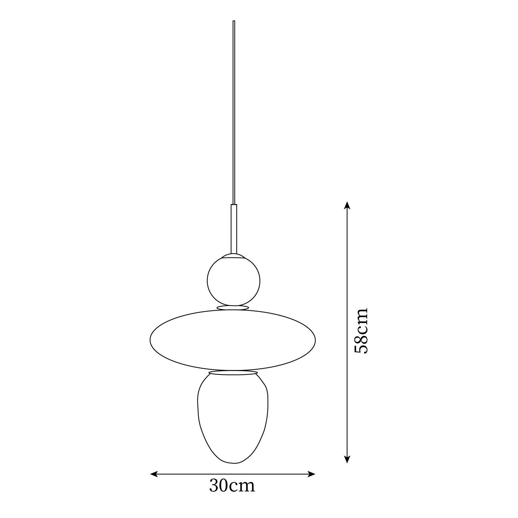 Orbelin Lampe Suspension en Verre et Laiton - Neutralighting