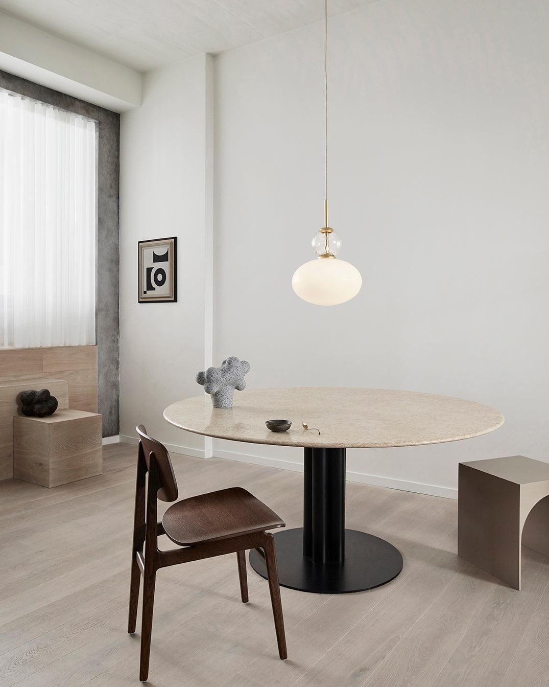 Orbelin Lampe Suspension en Verre et Laiton - Neutralighting