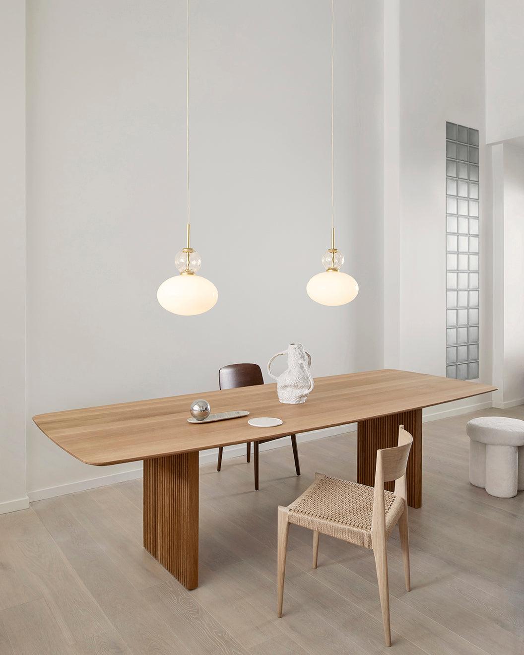 Orbelin Lampe Suspension en Verre et Laiton - Neutralighting