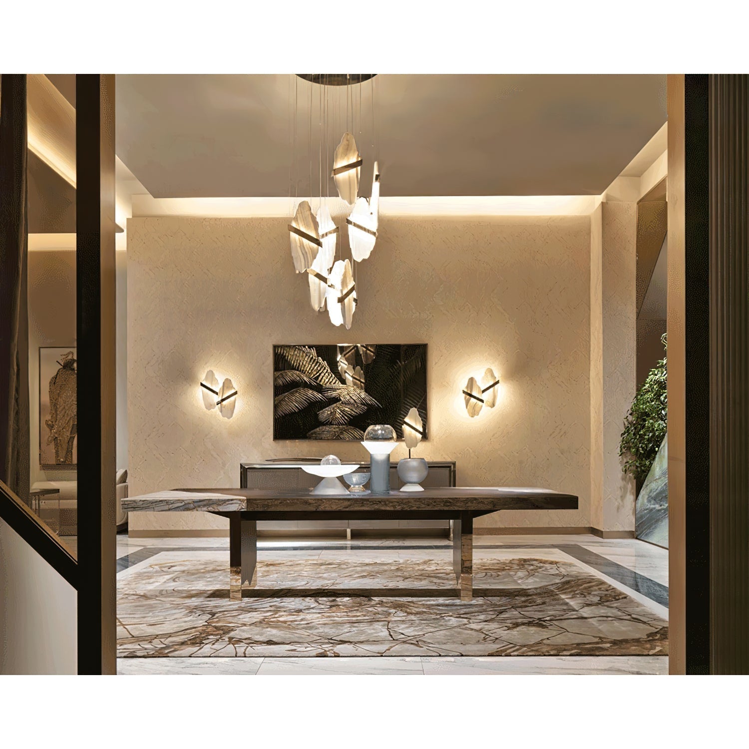 Ollorus Irregular Alabaster Chandelier - Neutralighting