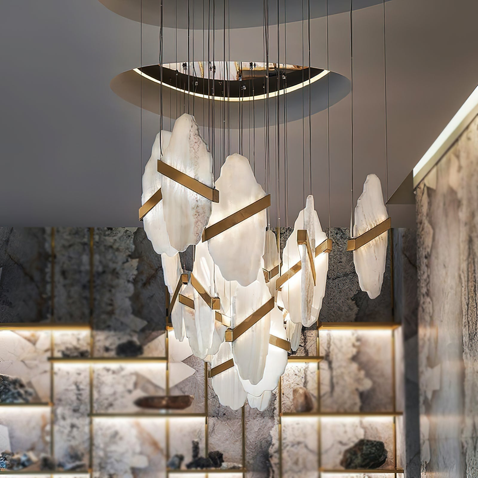 Ollorus Irregular Alabaster Chandelier - Neutralighting