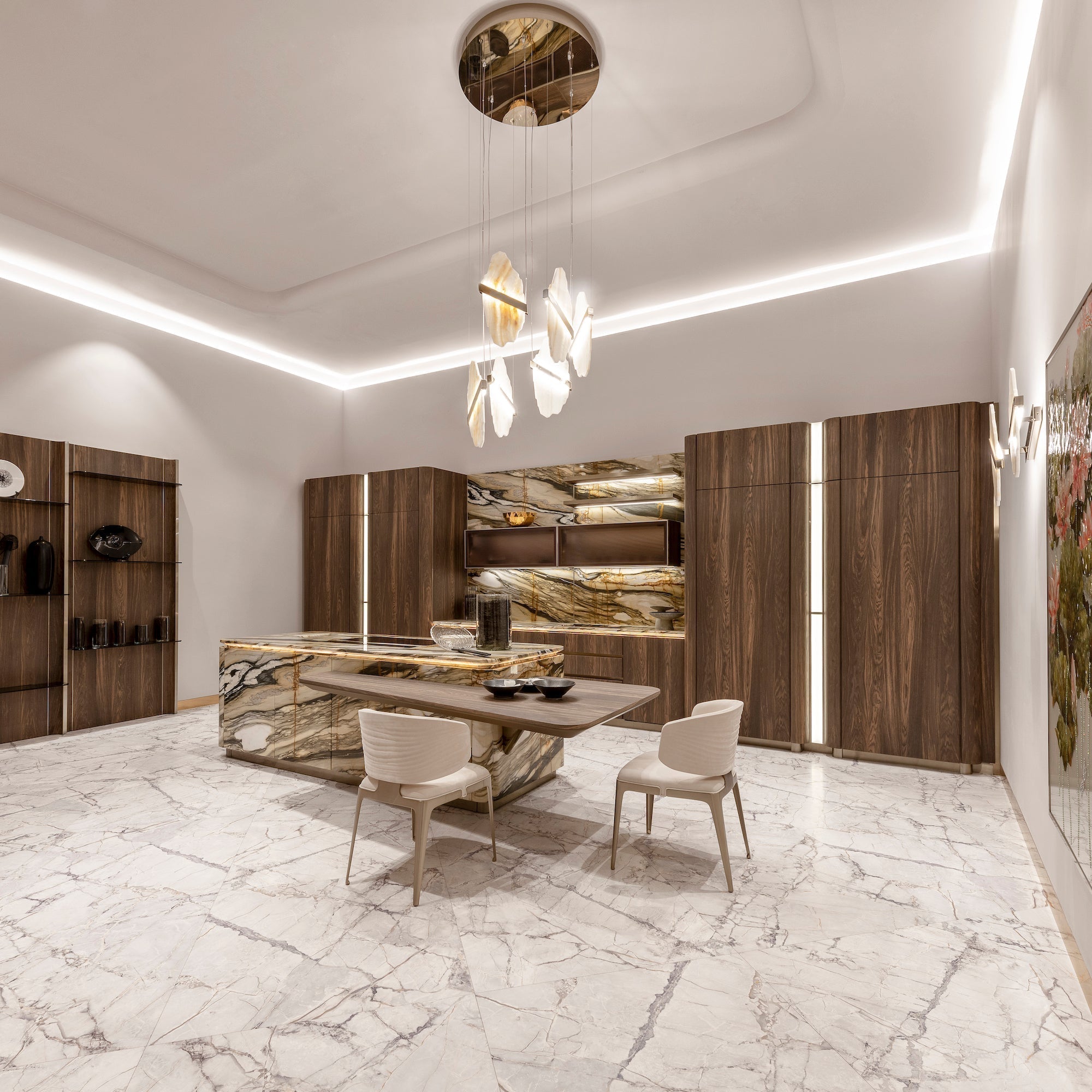 Ollorus Irregular Alabaster Chandelier - Neutralighting