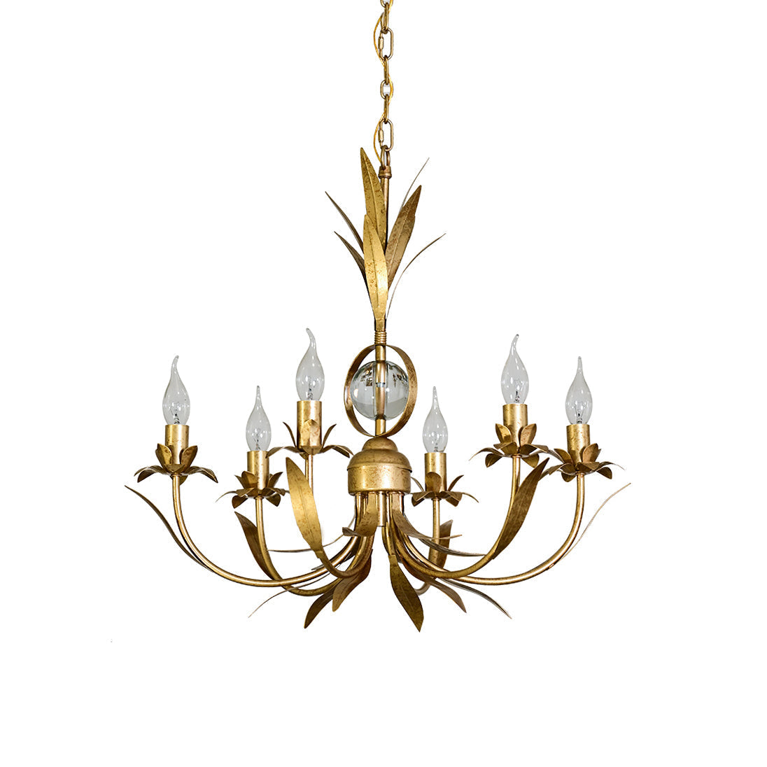 Zamarir Vintage Industrial 6-Light Metal Chandelier - Lamp Copper