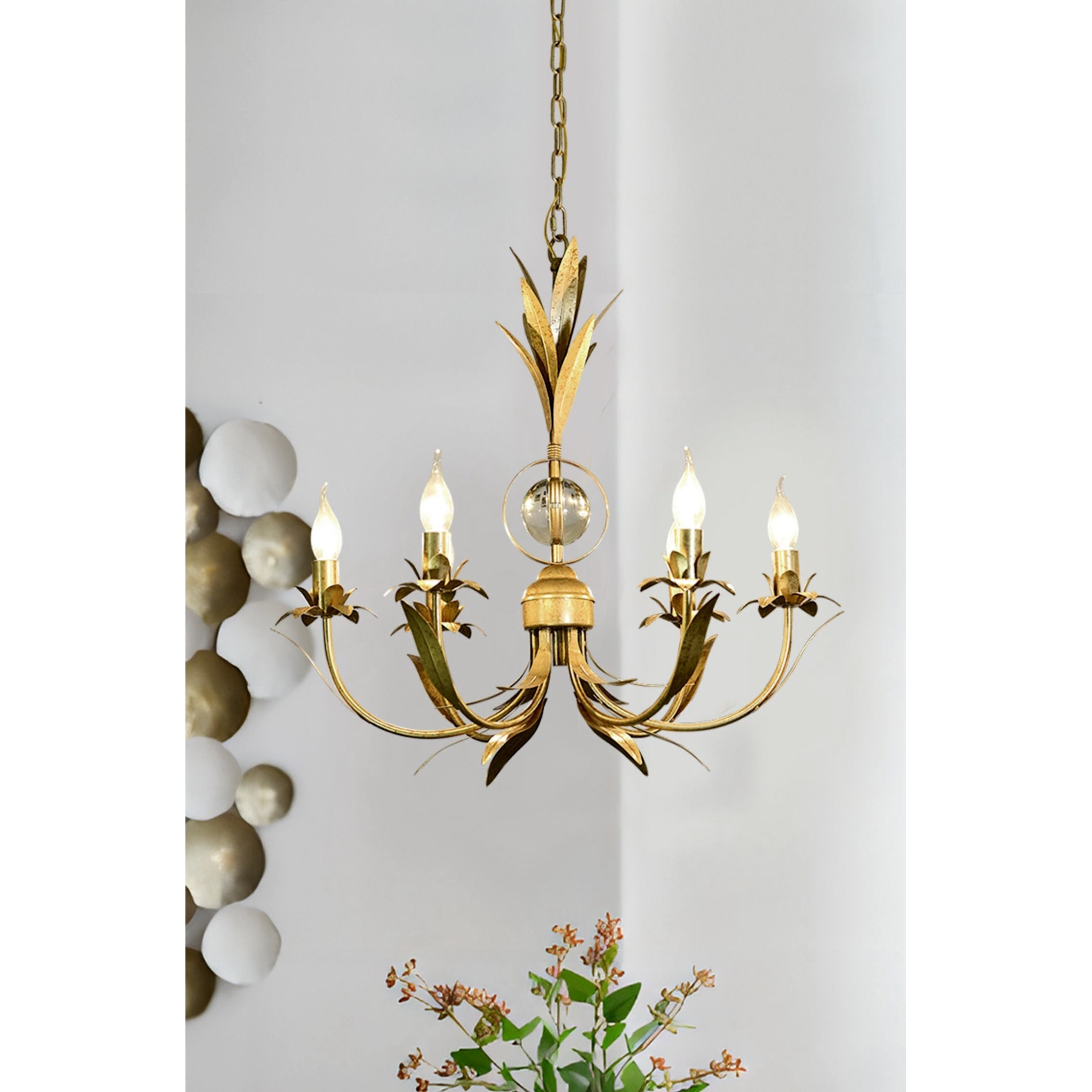 Zamarir Vintage Industrial 6-Light Metal Chandelier - Lamp Copper