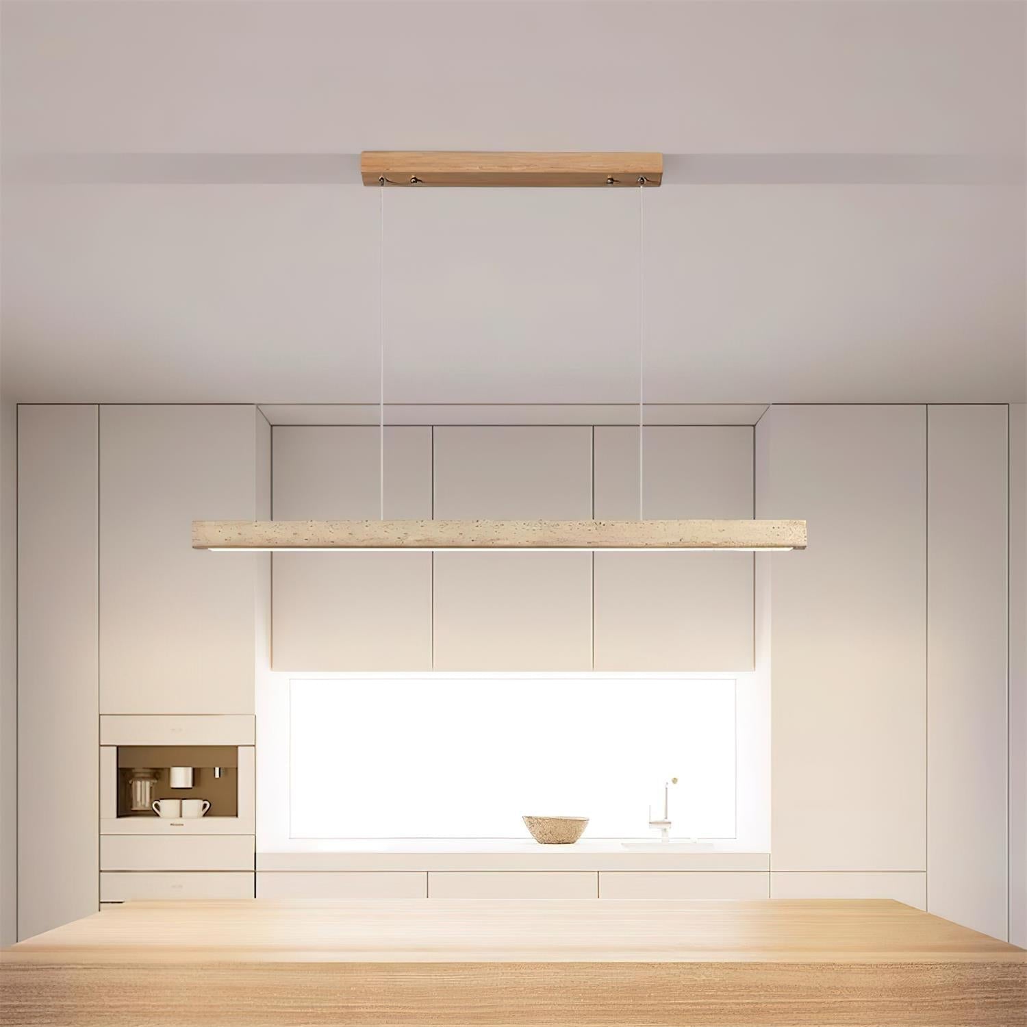 Delya Suspension Linéaire en Travertin - Neutralighting
