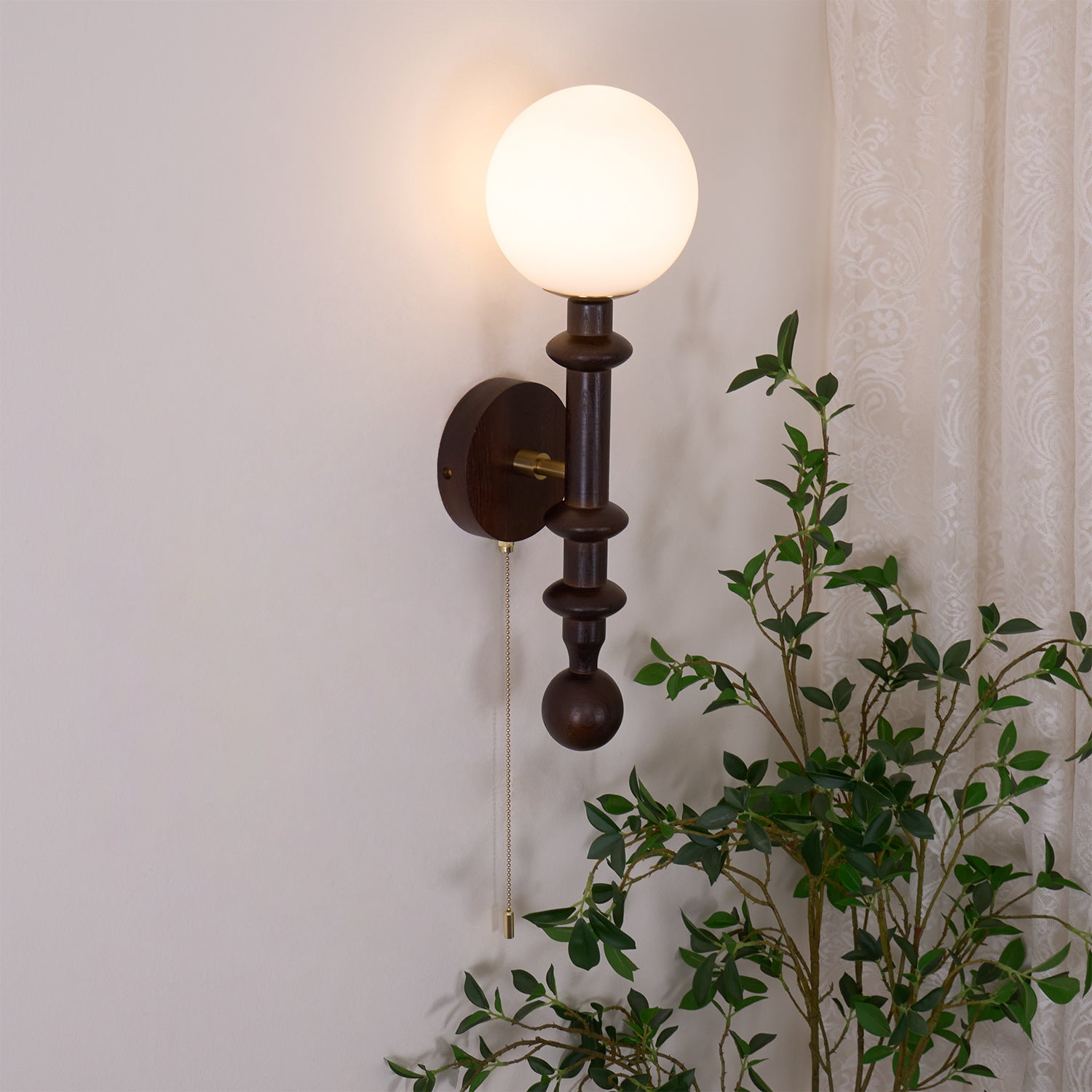 Elmiror Applique Murale en Verre et Bois Moderne - Neutralighting