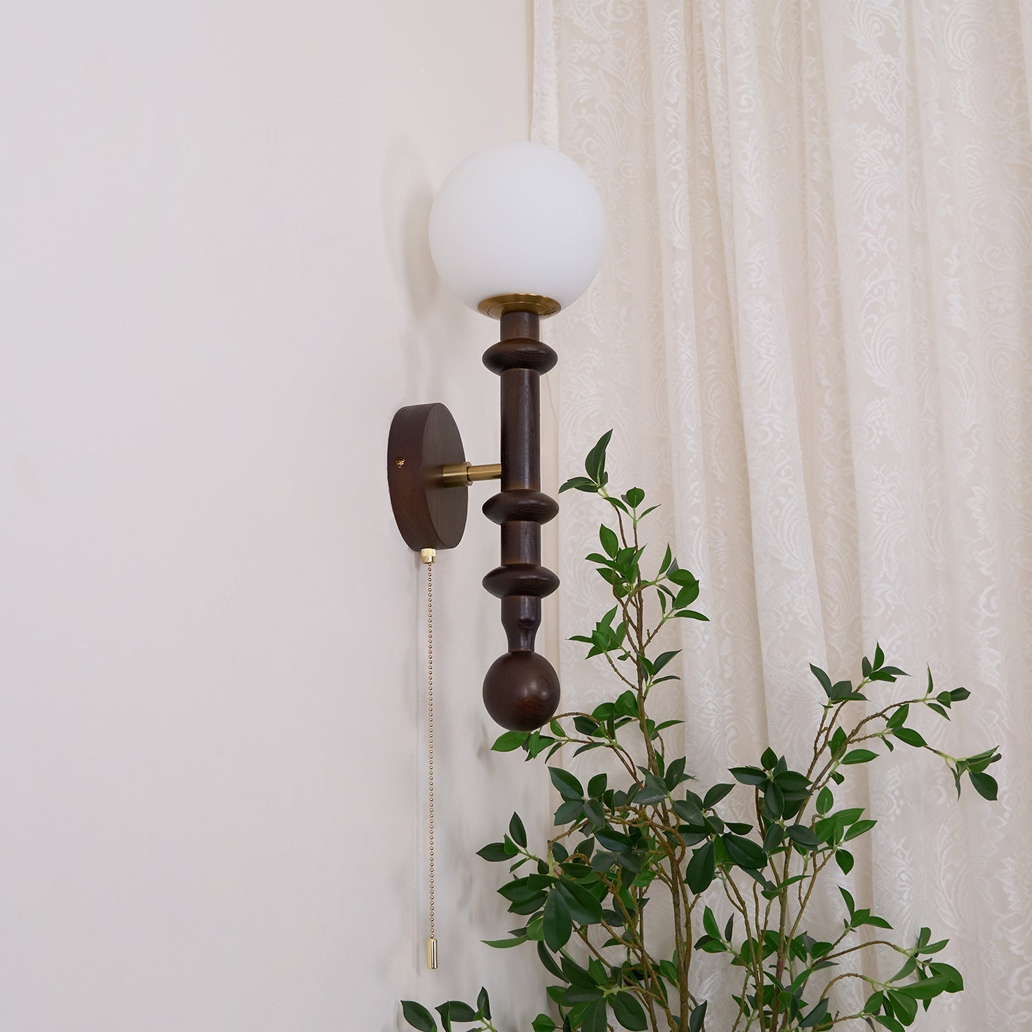 Elmiror Applique Murale en Verre et Bois Moderne - Neutralighting