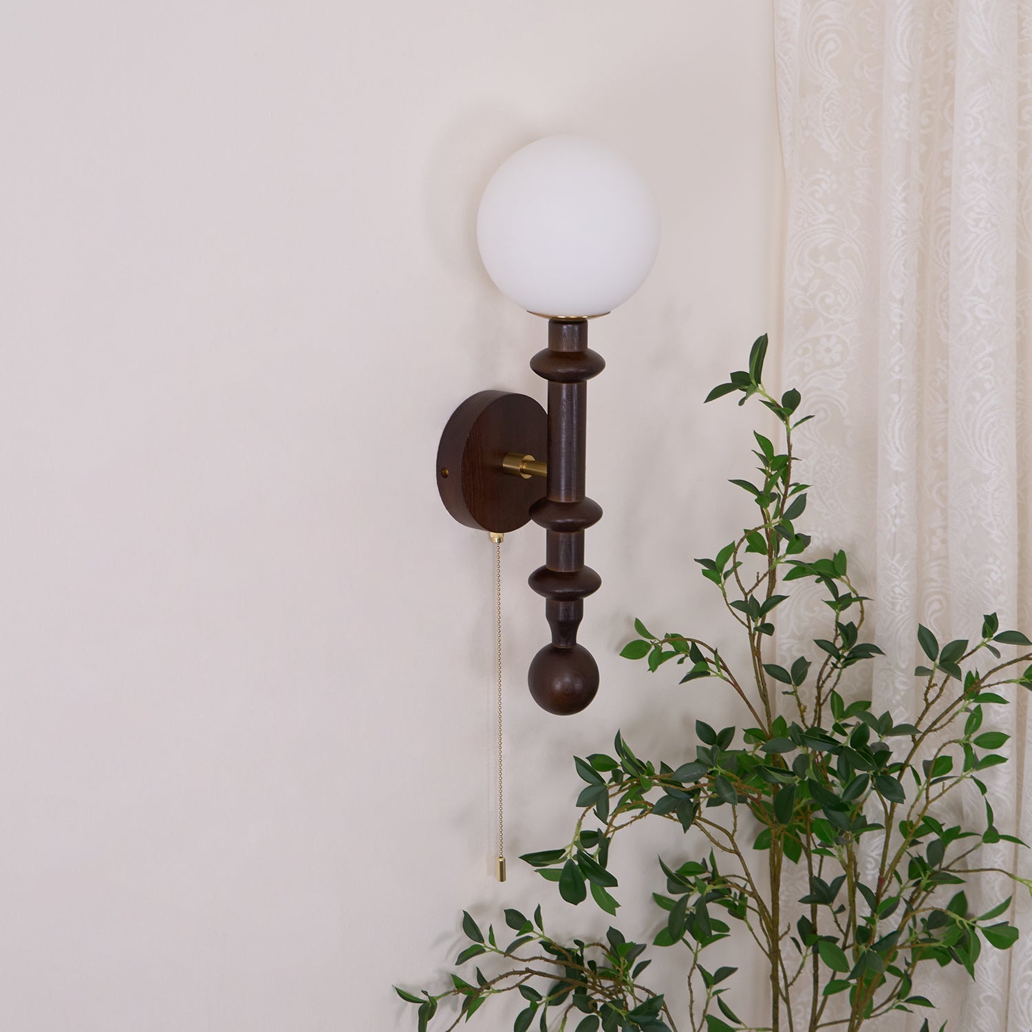 Elmiror Applique Murale en Verre et Bois Moderne - Neutralighting