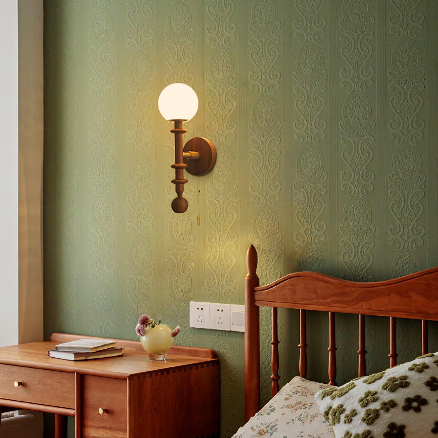 Elmiror Applique Murale en Verre et Bois Moderne - Neutralighting