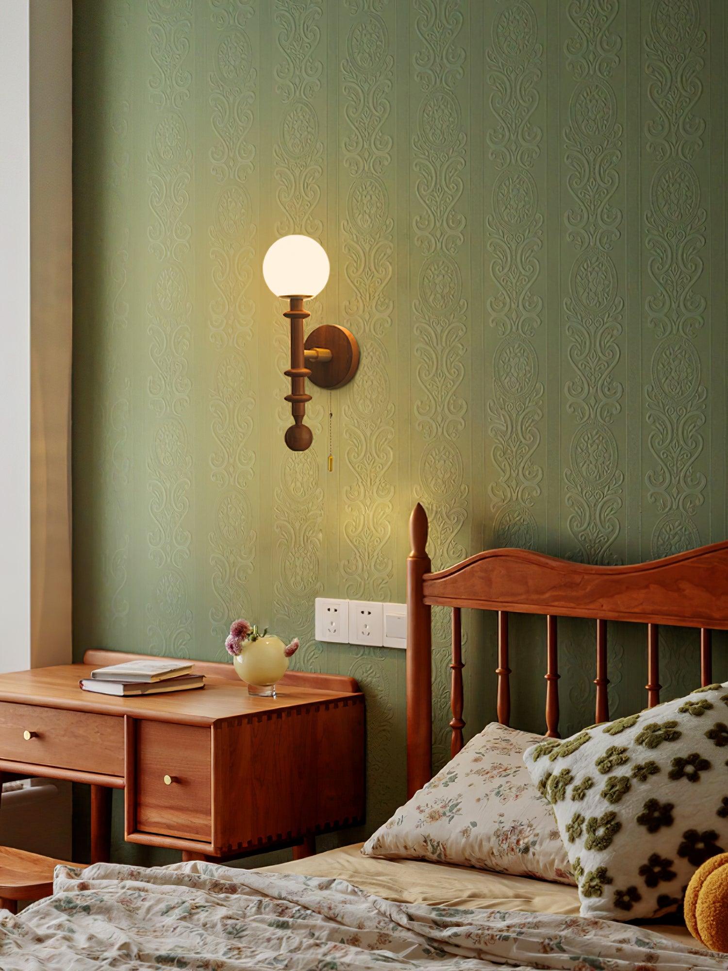 Elmiror Applique Murale en Verre et Bois Moderne - Neutralighting