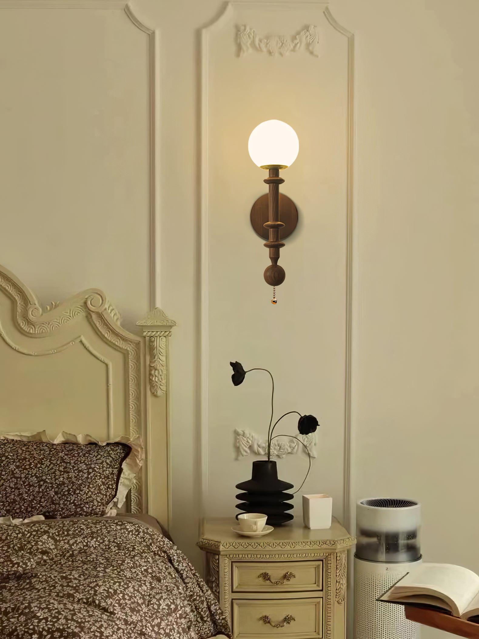 Elmiror Applique Murale en Verre et Bois Moderne - Neutralighting