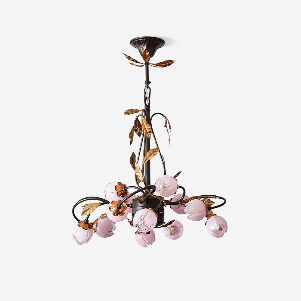 Giulia Lustre Verre Floral Élégance Romantique - Neutralighting