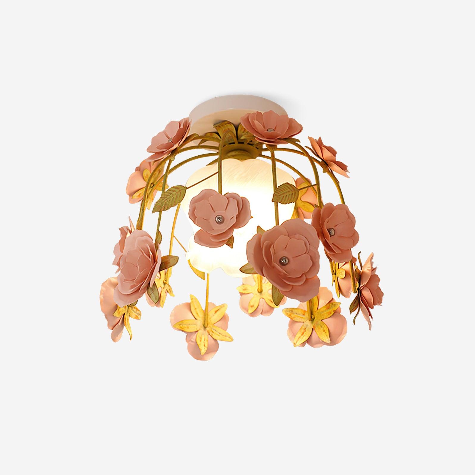 Pavo Plafonnier Romantique en Verre Fleur - Neutralighting