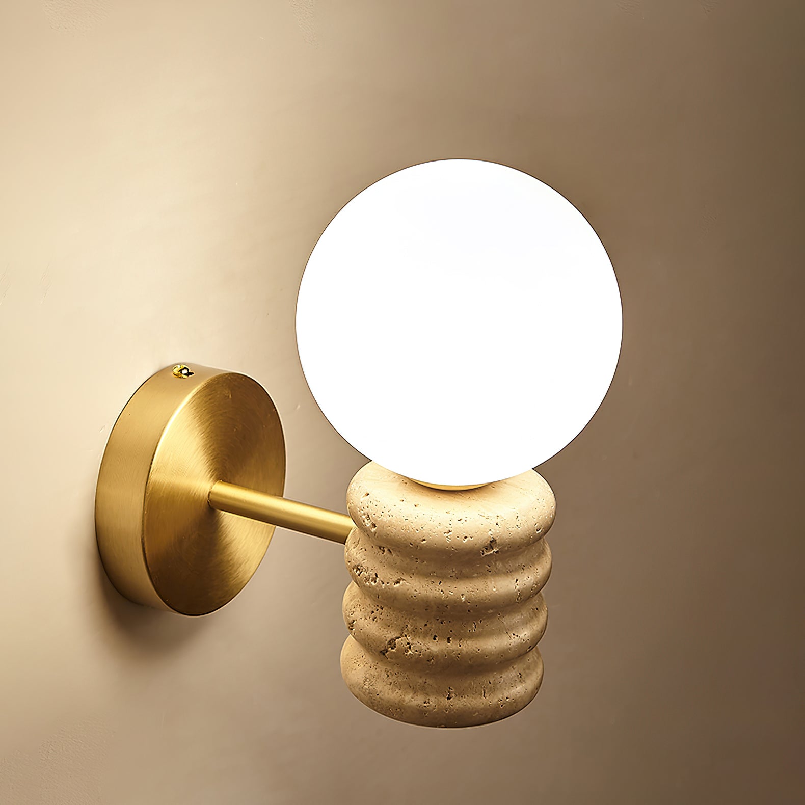 Zevelara Applique Murale Empilée en Travertin - Neutralighting