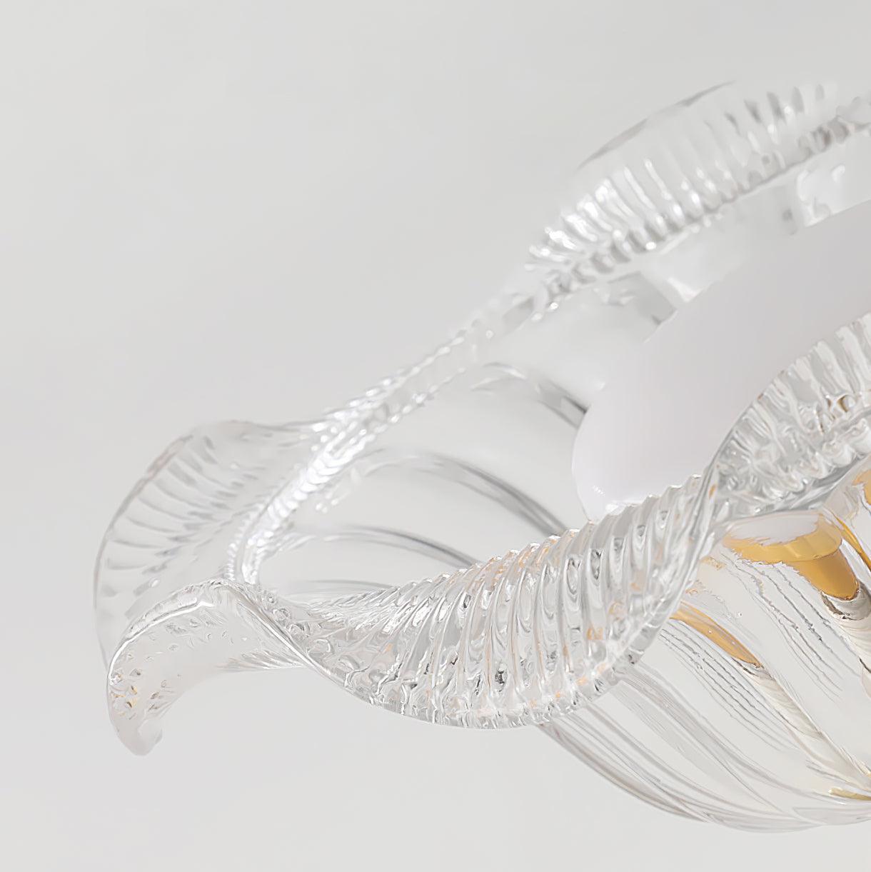 Rosa Plafonnier Verre Froncé Abat-jour Moderne Chambre - Neutralighting