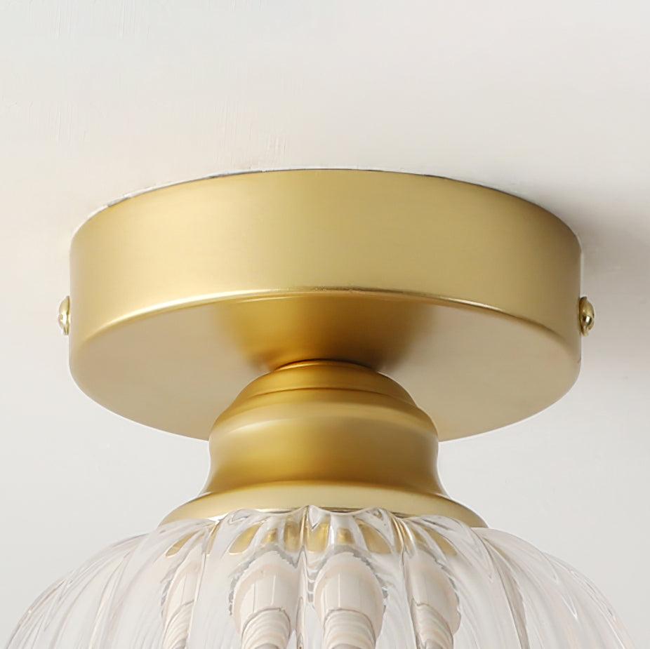 Rosa Plafonnier Verre Froncé Abat-jour Moderne Chambre - Neutralighting