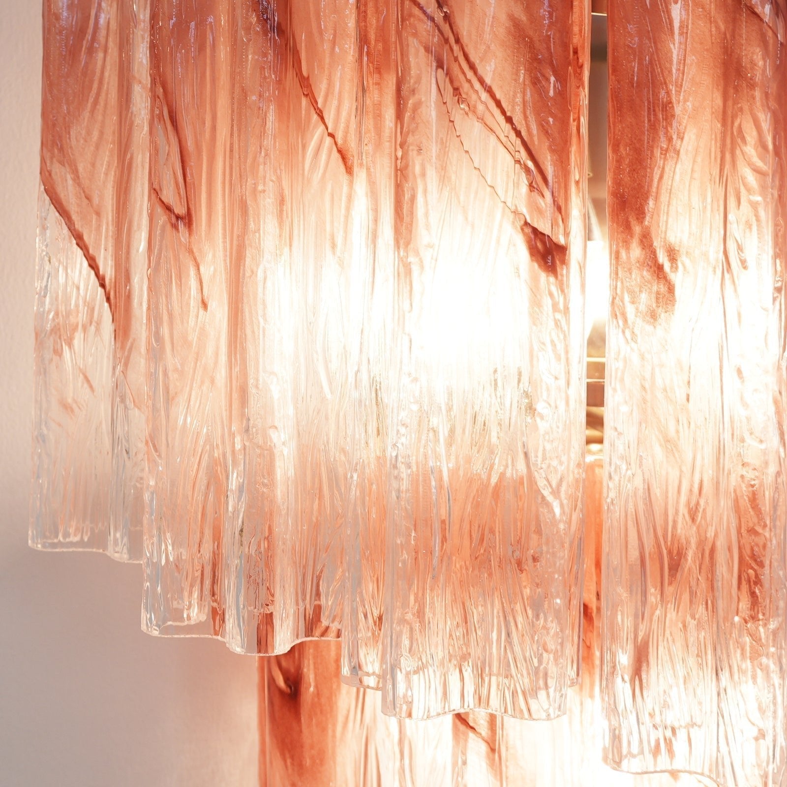 Aurora Wall Light Rose Glass Blades Romantic Watercolor - Letslighting