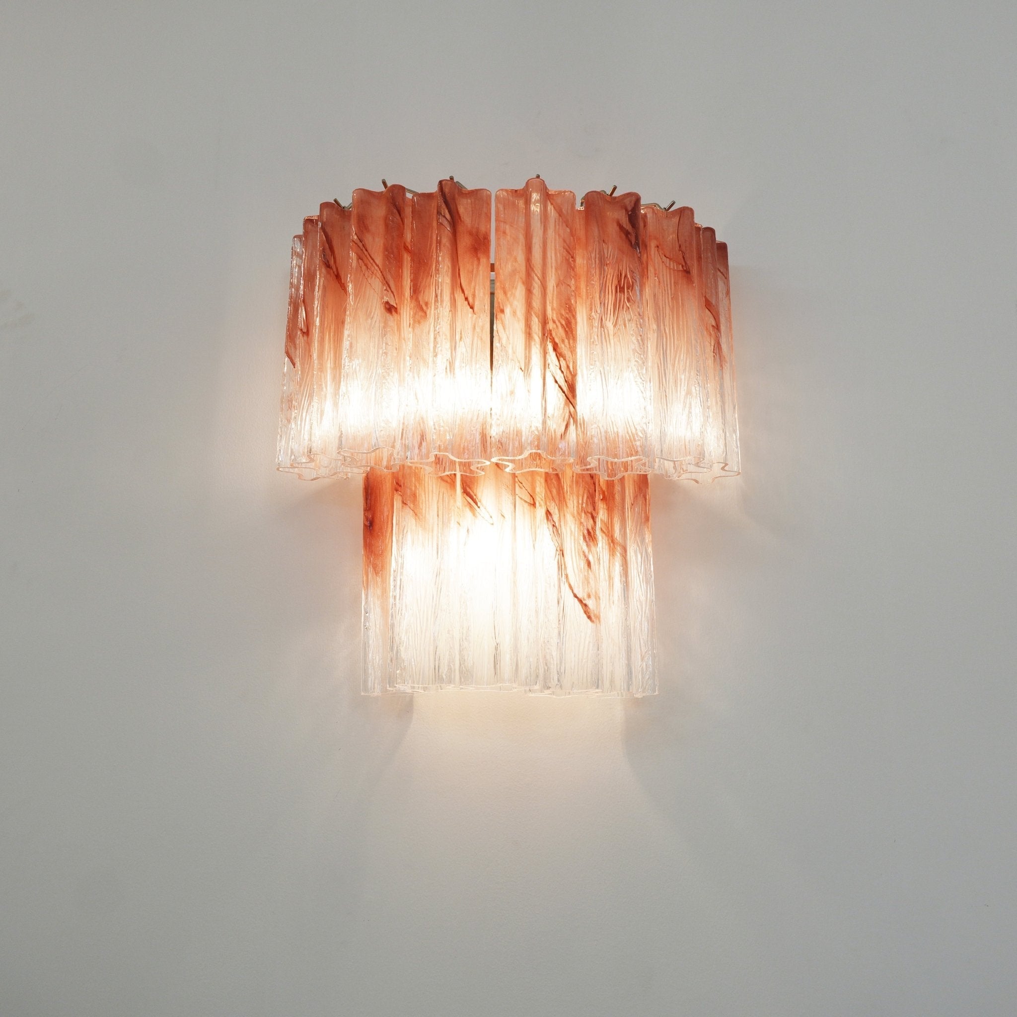 Aurora Wall Light Rose Glass Blades Romantic Watercolor - Letslighting