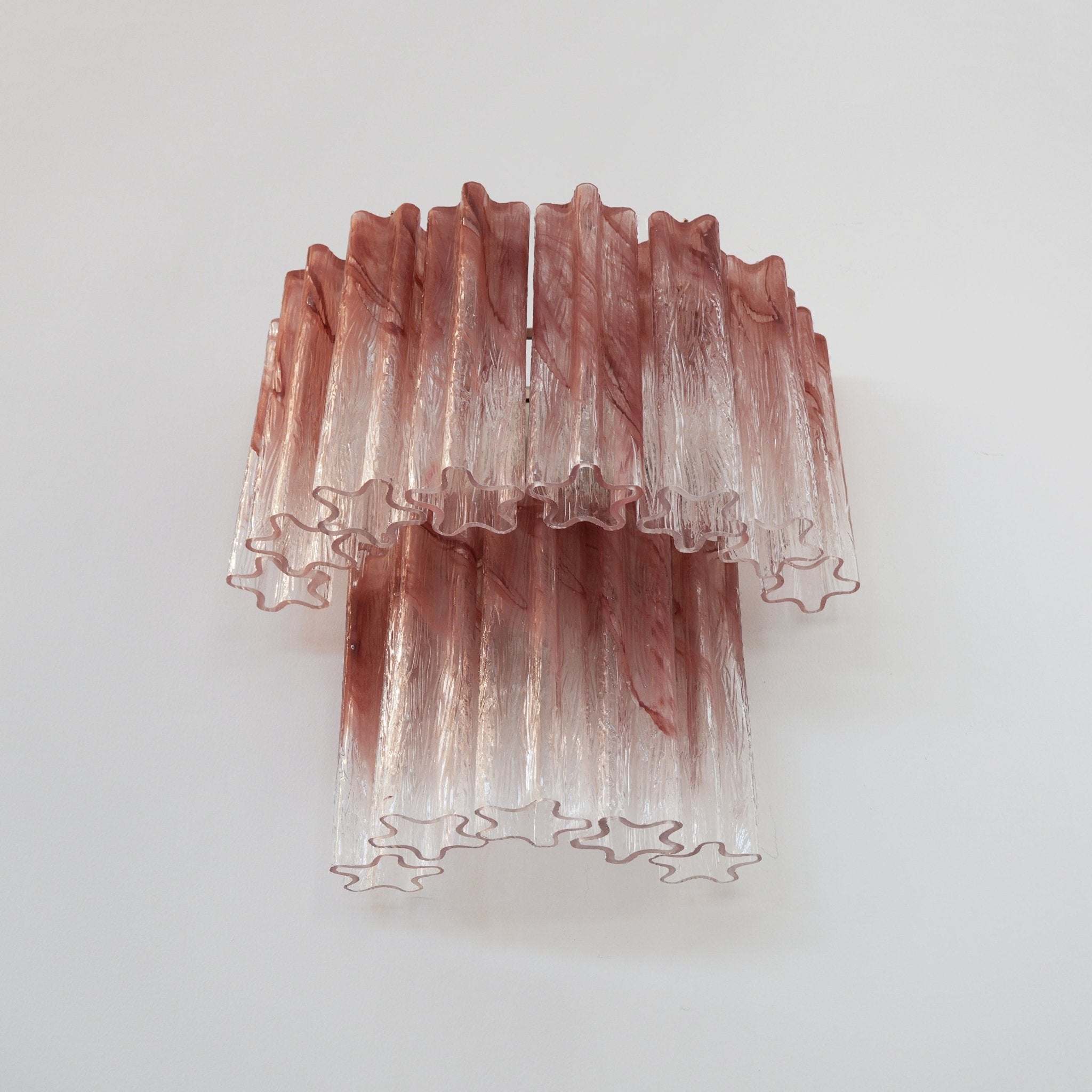 Aurora Wall Light Rose Glass Blades Romantic Watercolor - Letslighting