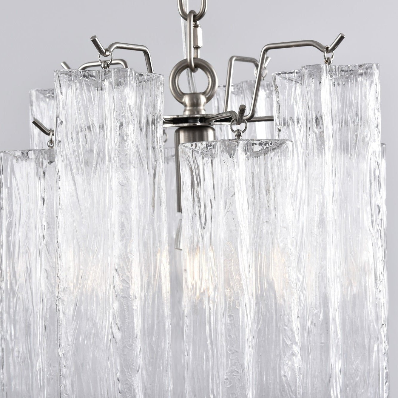 Aurora Chandelier Pink Gradient Murano Glass - Letslighting
