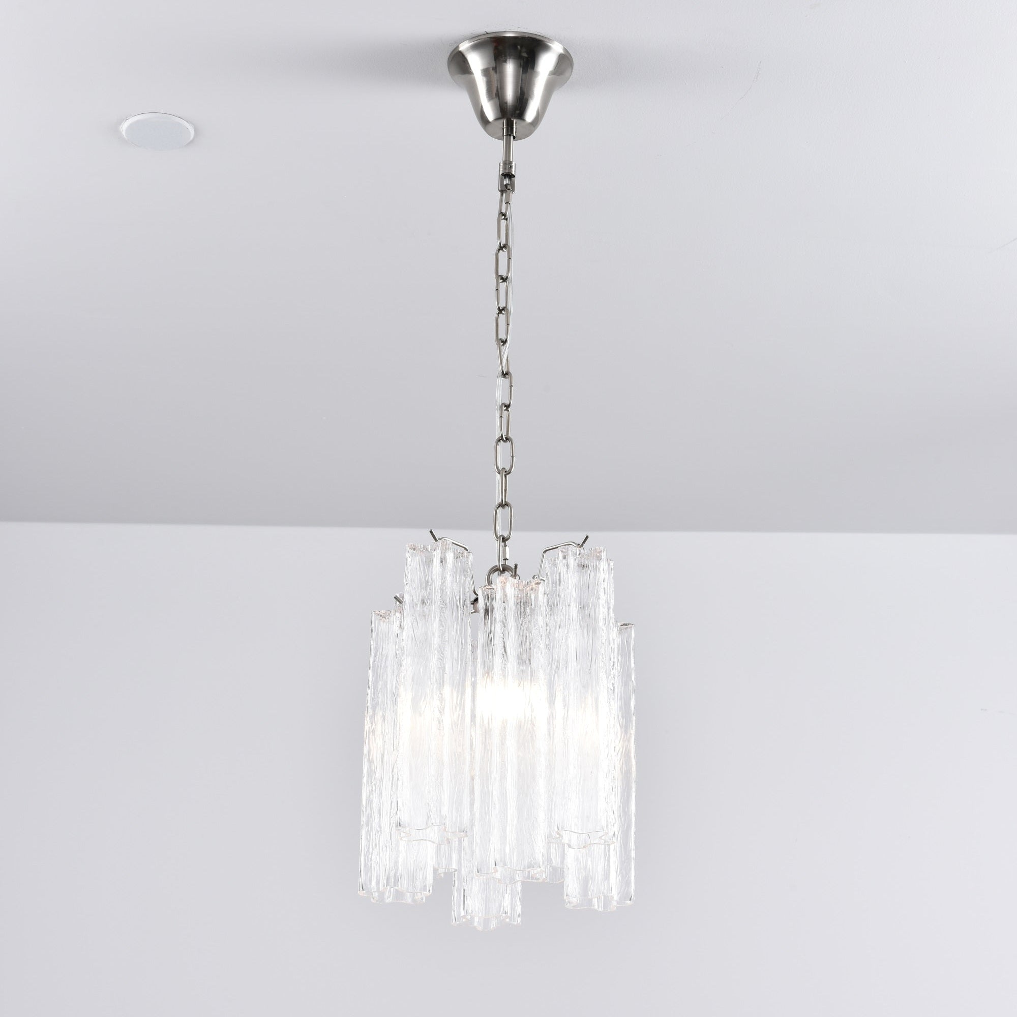Aurora Chandelier Pink Gradient Murano Glass - Letslighting
