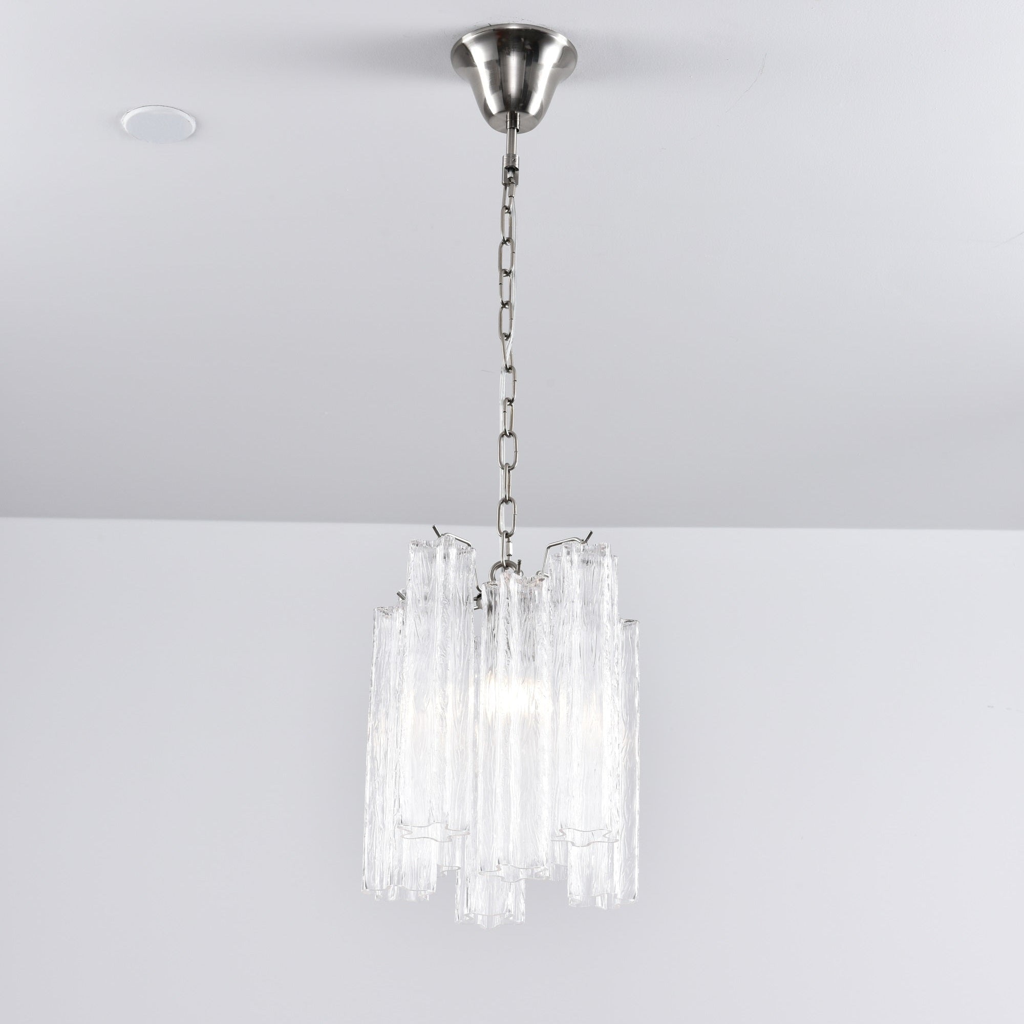 Aurora Chandelier Pink Gradient Murano Glass - Letslighting