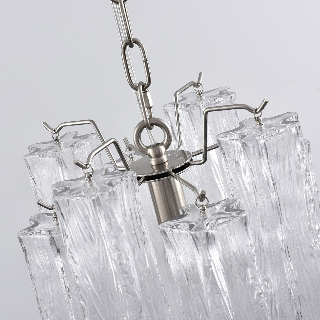 Aurora Chandelier Pink Gradient Murano Glass - Letslighting