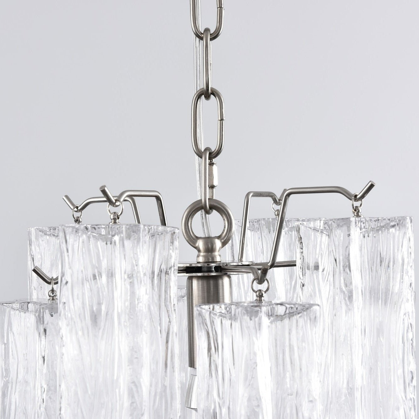 Aurora Chandelier Pink Gradient Murano Glass - Letslighting