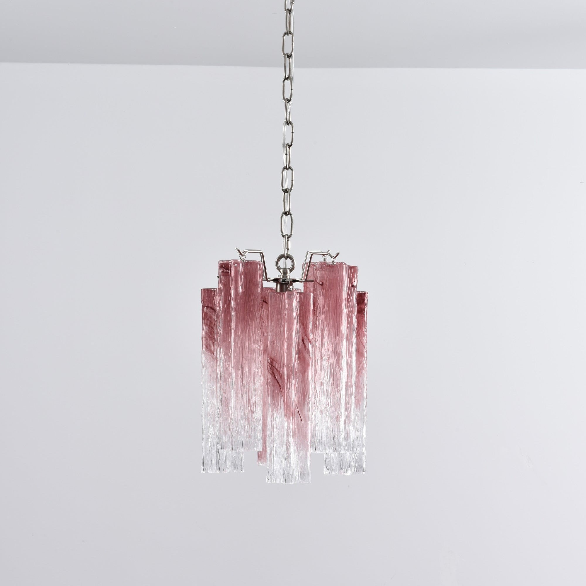 Aurora Chandelier Pink Gradient Murano Glass - Letslighting