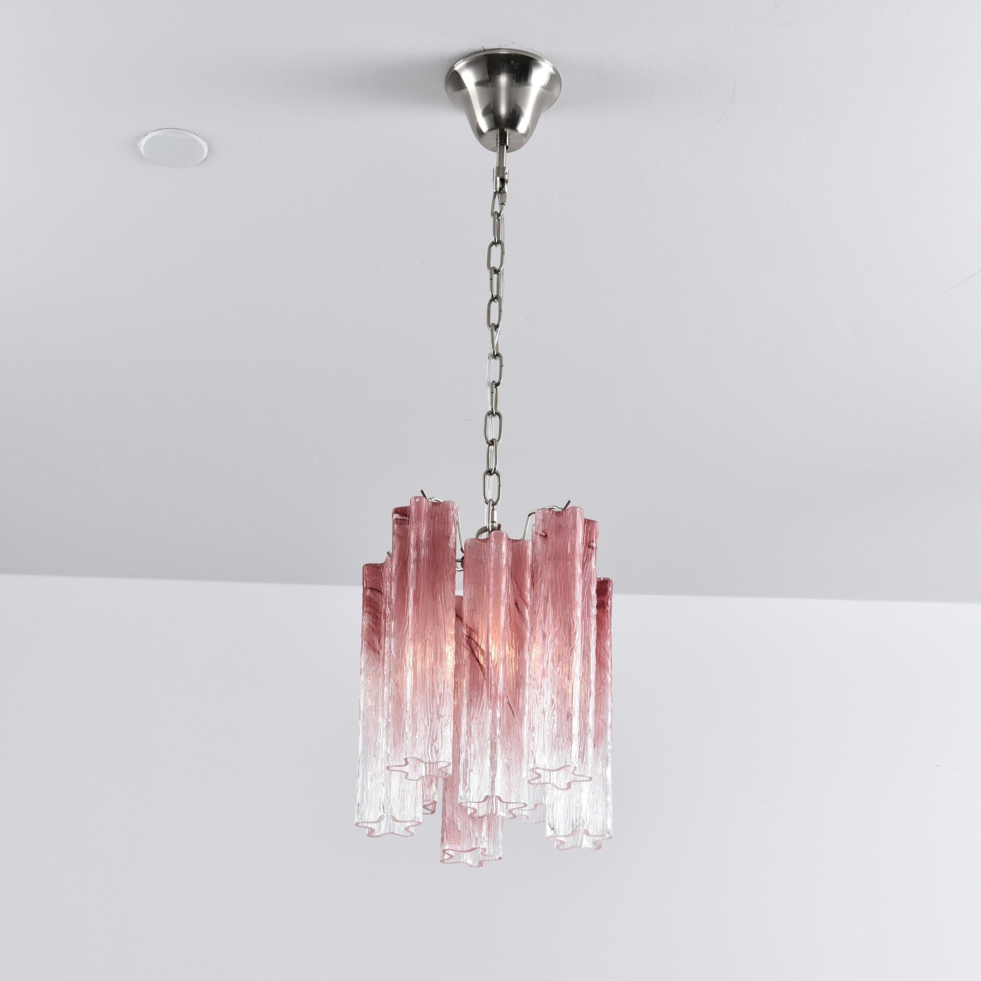 Aurora Chandelier Pink Gradient Murano Glass - Letslighting