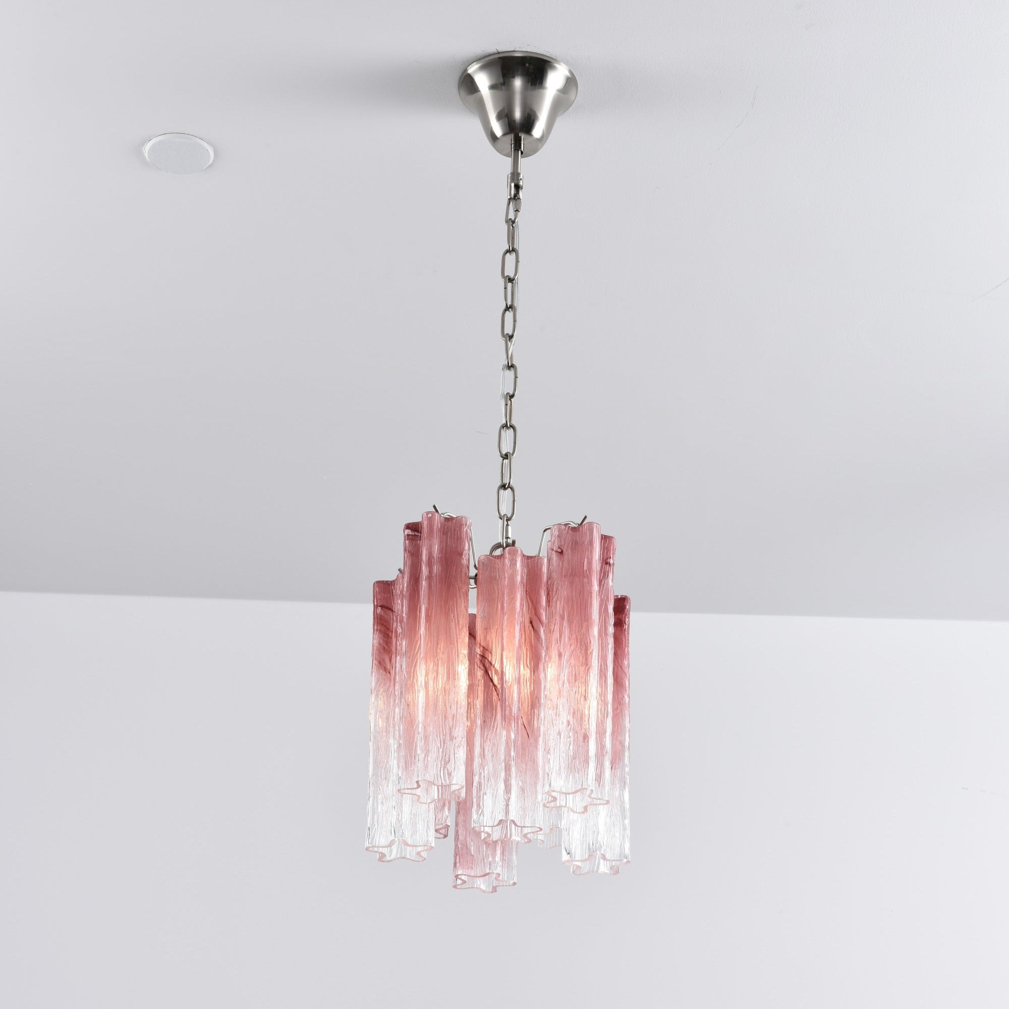 Aurora Chandelier Pink Gradient Murano Glass - Letslighting