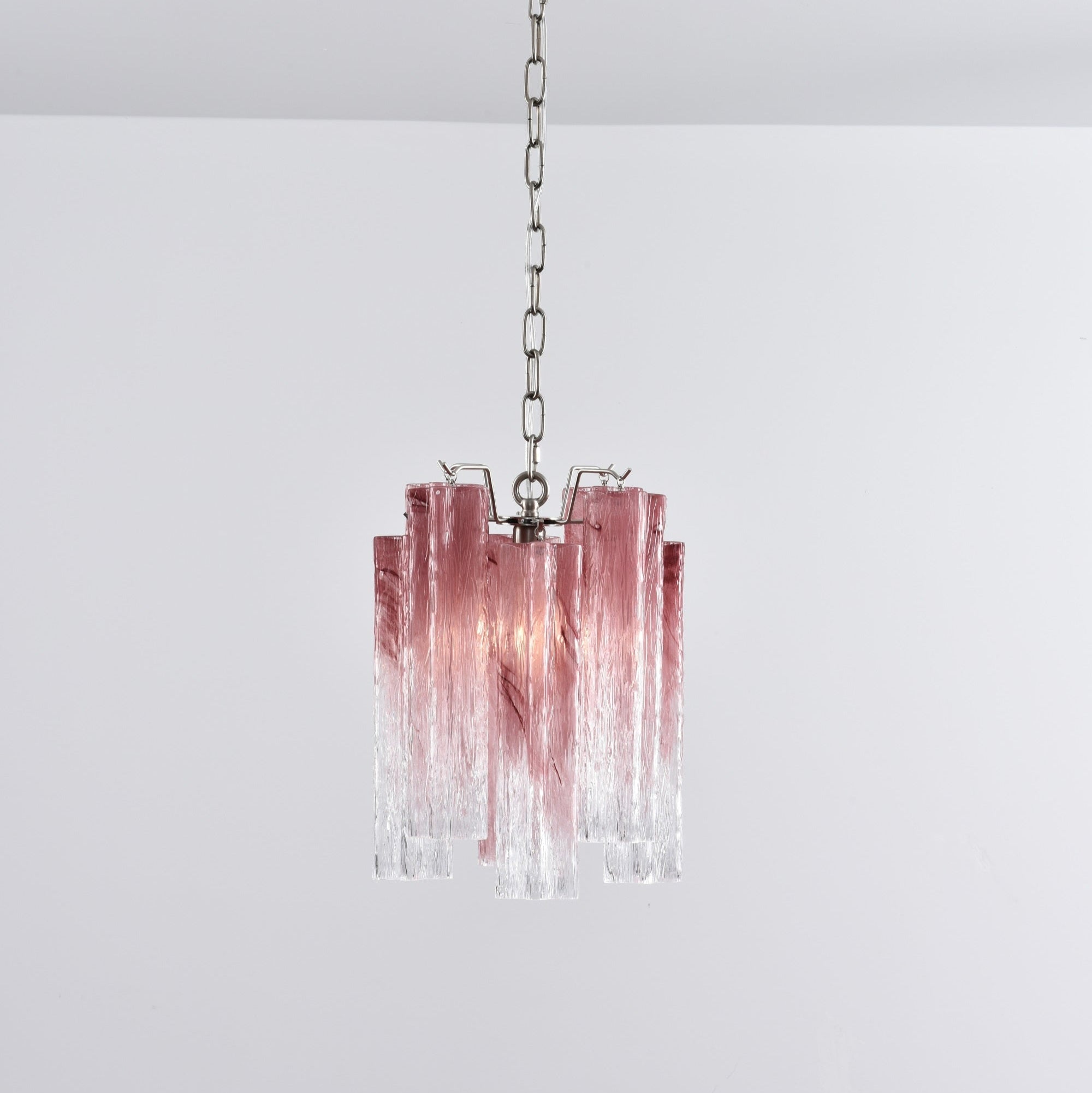 Aurora Chandelier Pink Gradient Murano Glass - Letslighting