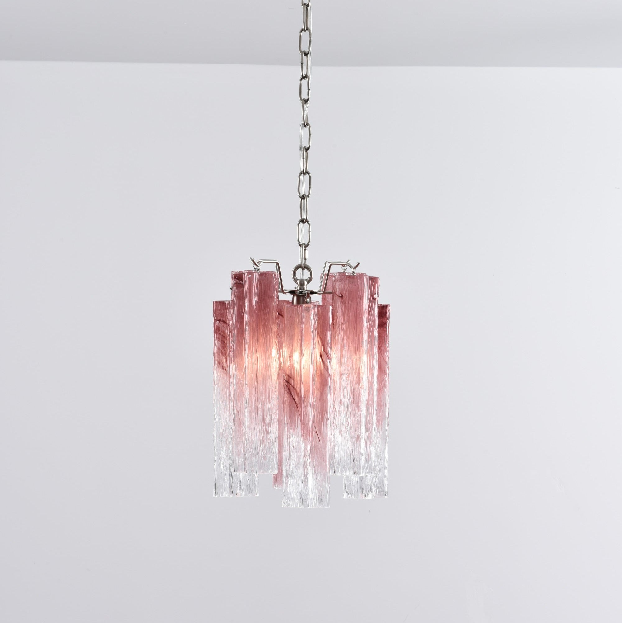 Aurora Chandelier Pink Gradient Murano Glass - Letslighting