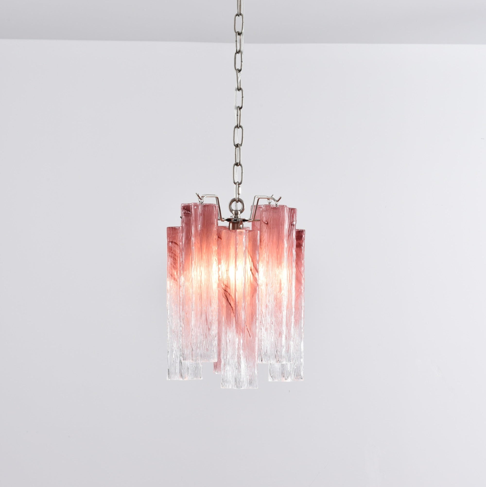 Aurora Chandelier Pink Gradient Murano Glass - Letslighting