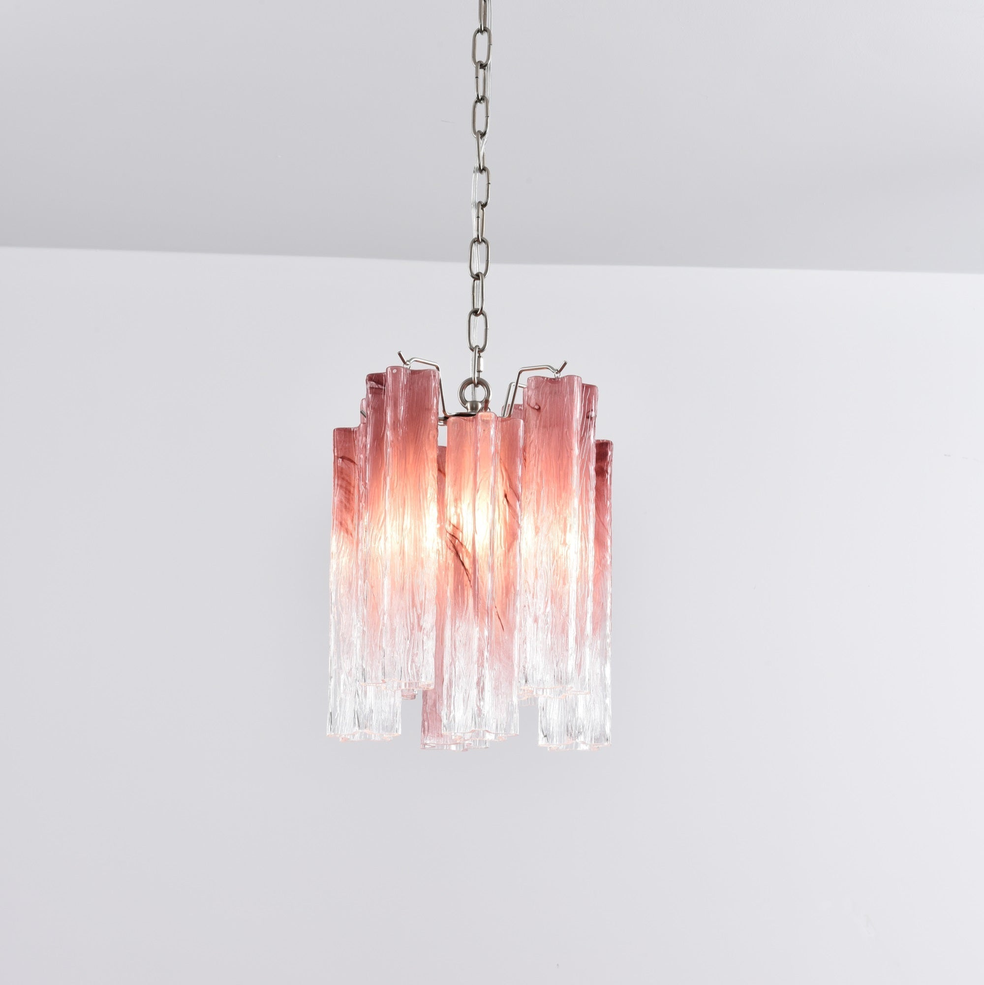 Aurora Chandelier Pink Gradient Murano Glass - Letslighting