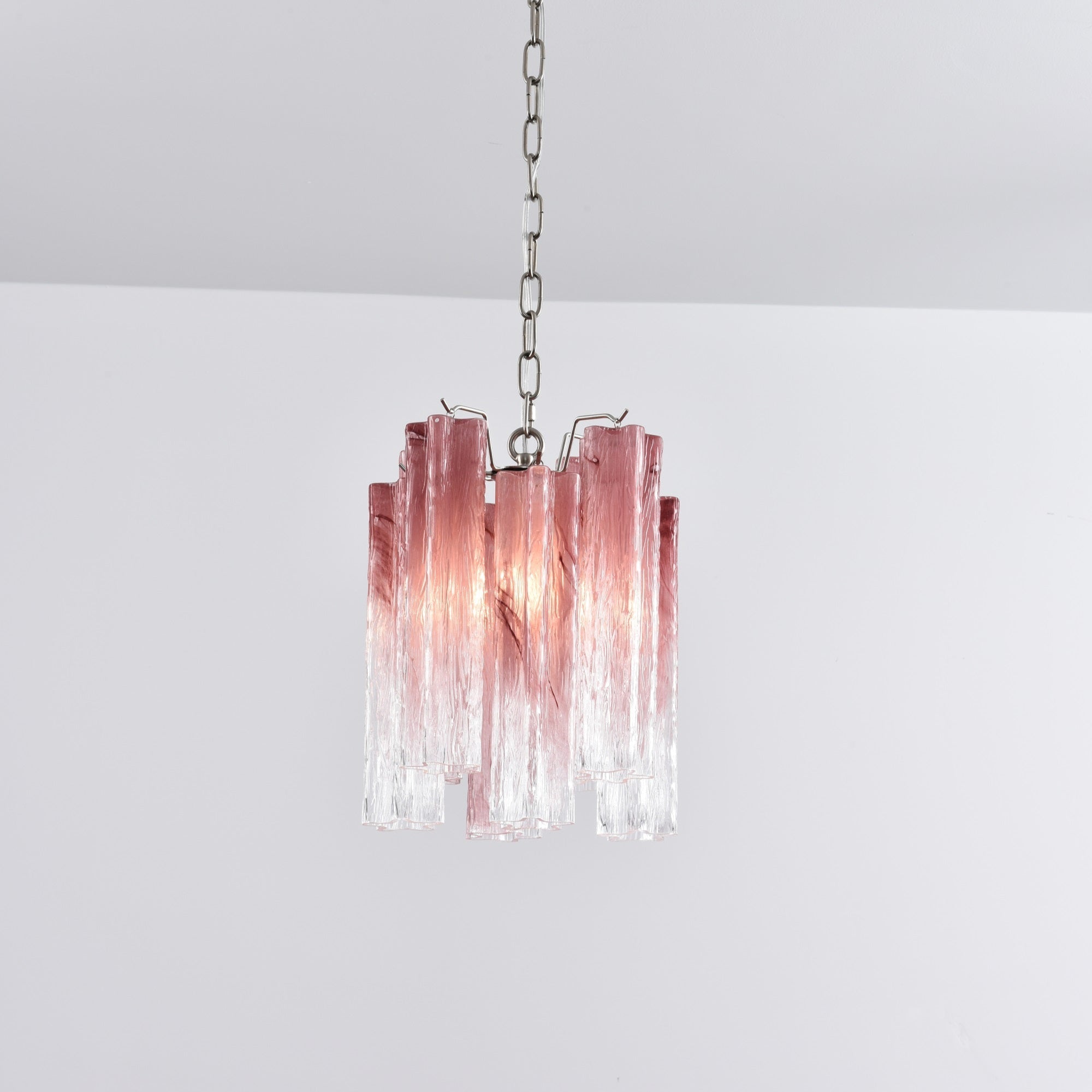 Aurora Chandelier Pink Gradient Murano Glass - Letslighting