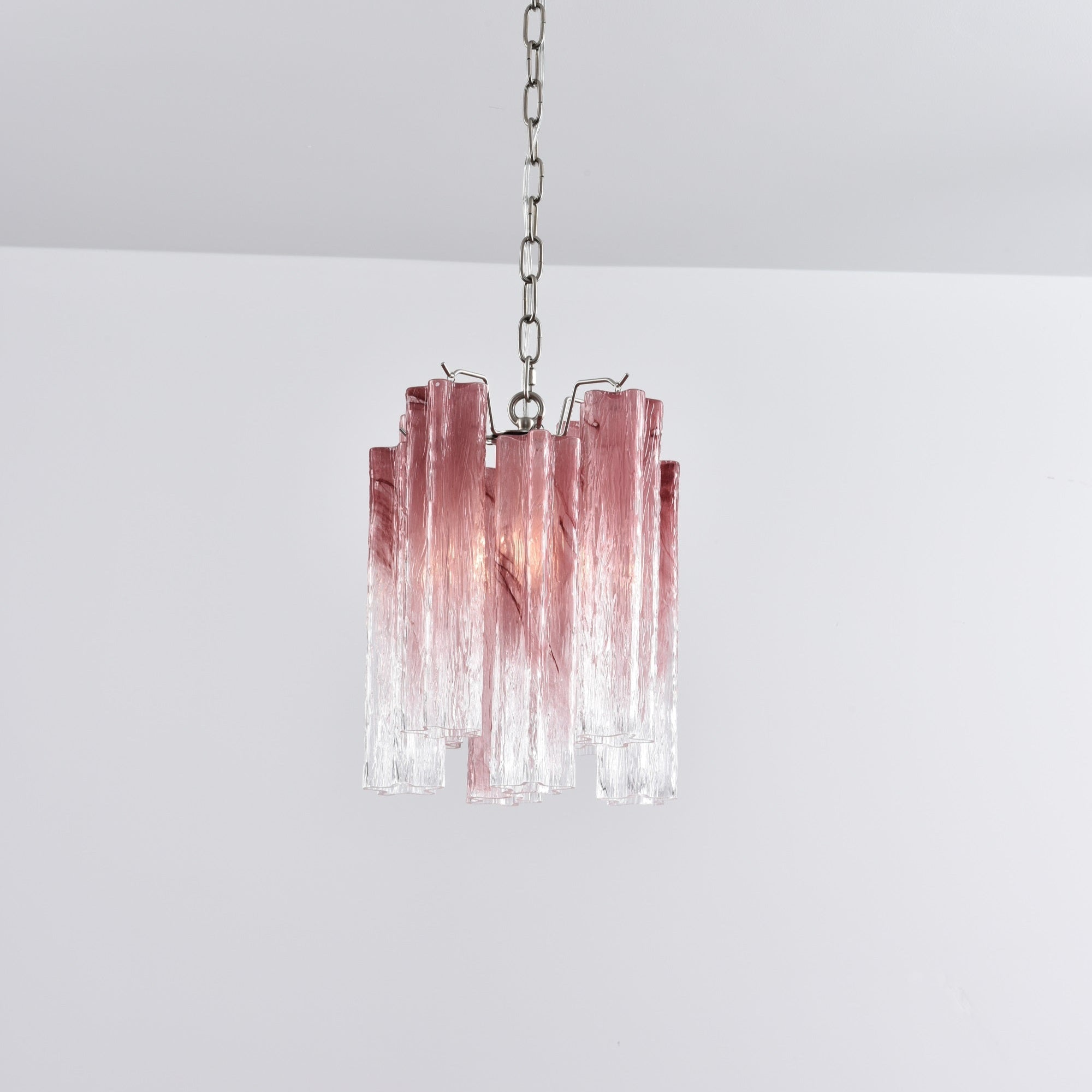 Aurora Chandelier Pink Gradient Murano Glass - Letslighting