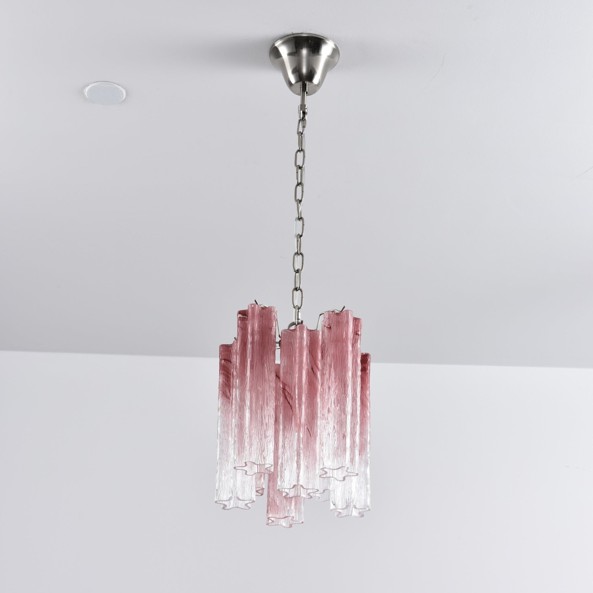 Aurora Chandelier Pink Gradient Murano Glass - Letslighting