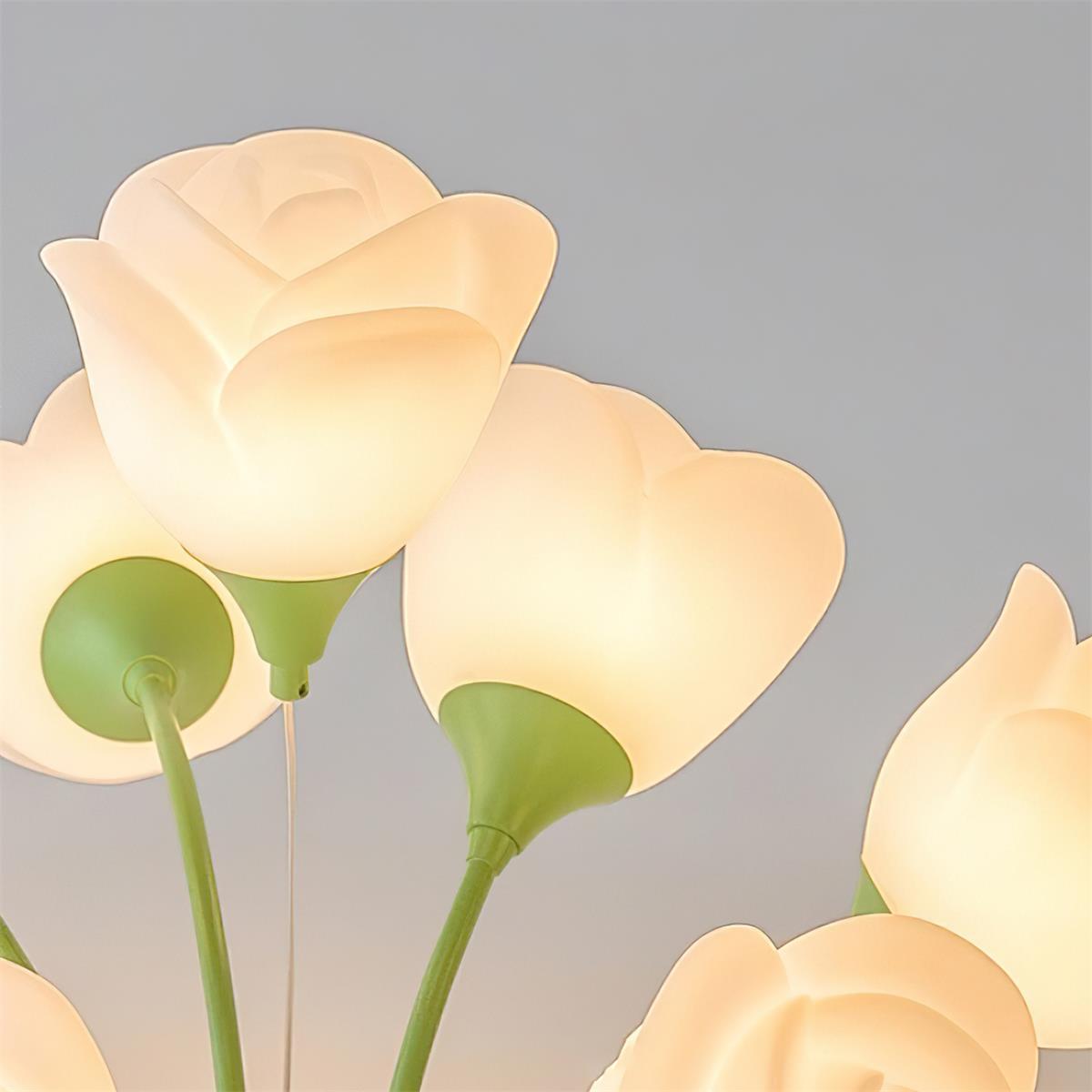 Rose Plafonnier Pétales Sculptés Lueur Douce - Neutralighting