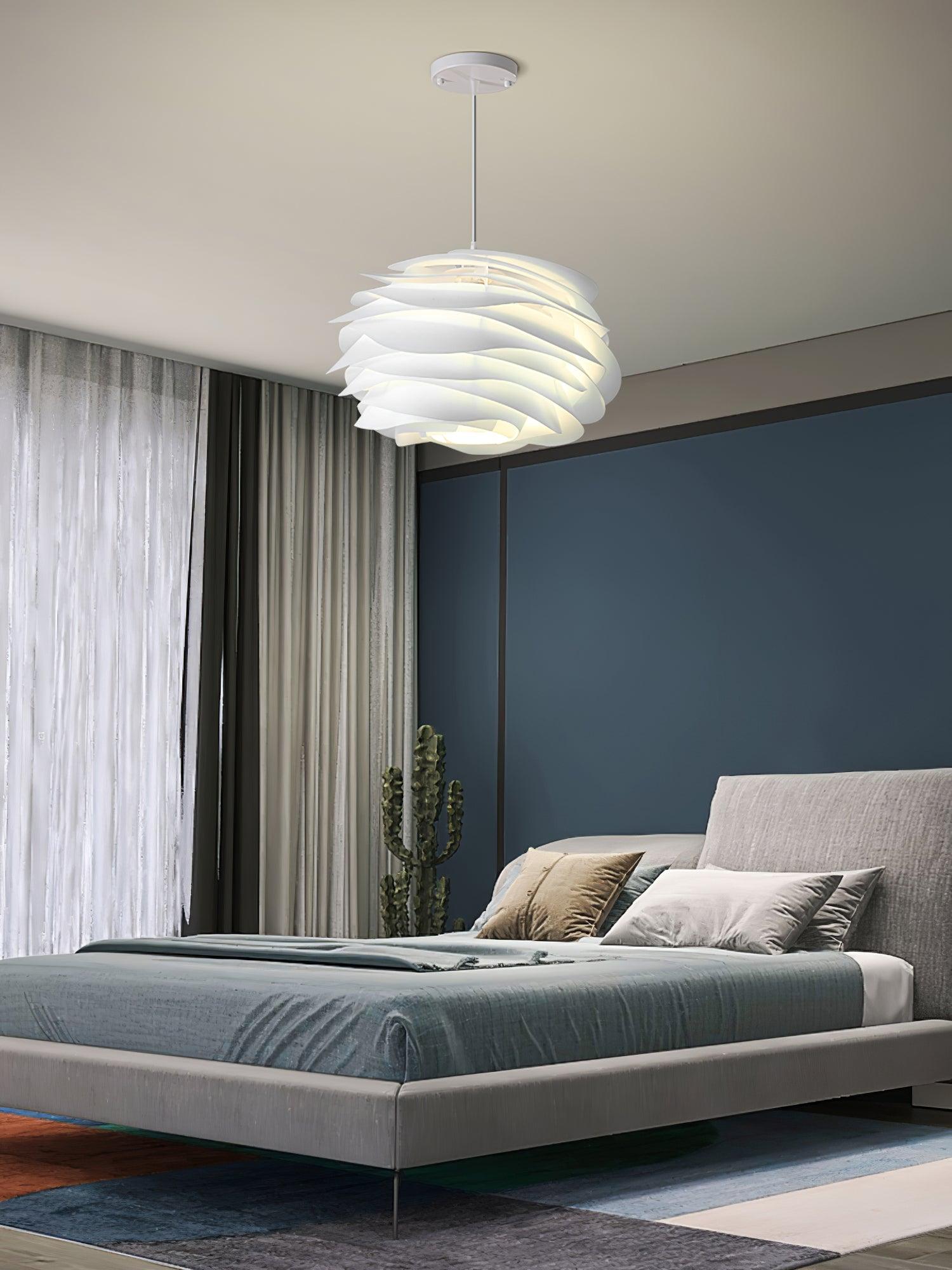 Solara Lampe suspendue en PVC motif rose floral superposé romantique - Neutralighting