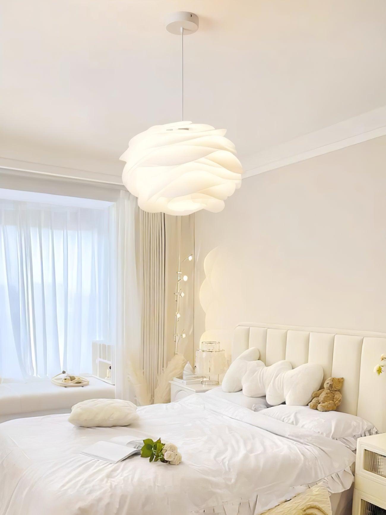 Solara Lampe suspendue en PVC motif rose floral superposé romantique - Neutralighting